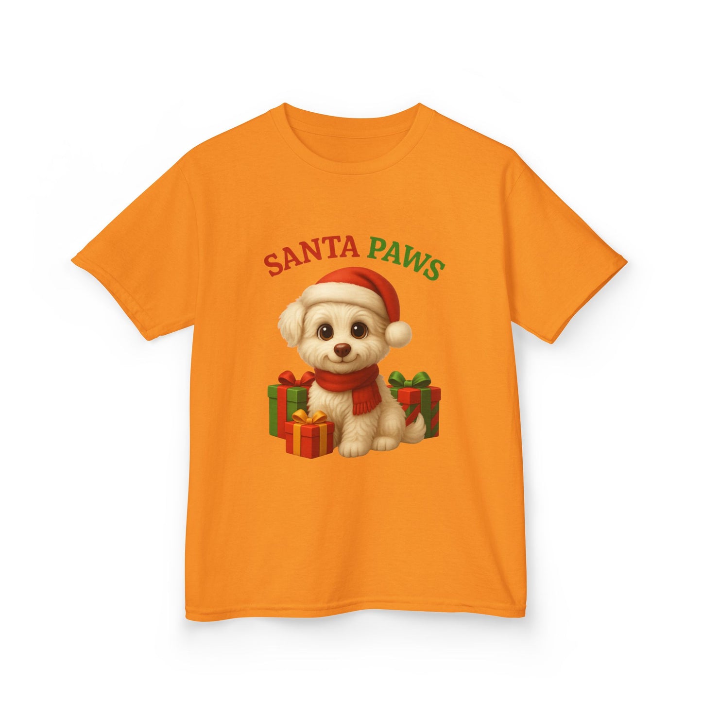 Santa Paws Kids Tee, Cozy Holiday T-Shirt for Children, Cute Christmas Apparel, Pet Lover Gift, Festive Kidswear