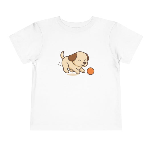 Cute Puppy Toddler Tee, Kids T-Shirt, Summer Play Shirt, Dog Lover Gift, Birthday Outfit
