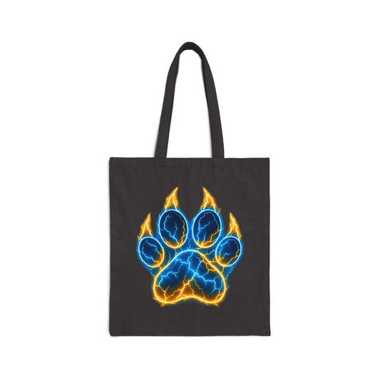 Vibrant Fire Paw Print Tote Bag | Pet Lover Gift, Reusable Shopping Bag, Animal Theme, Customizable Design, Eco-Friendly Accessory