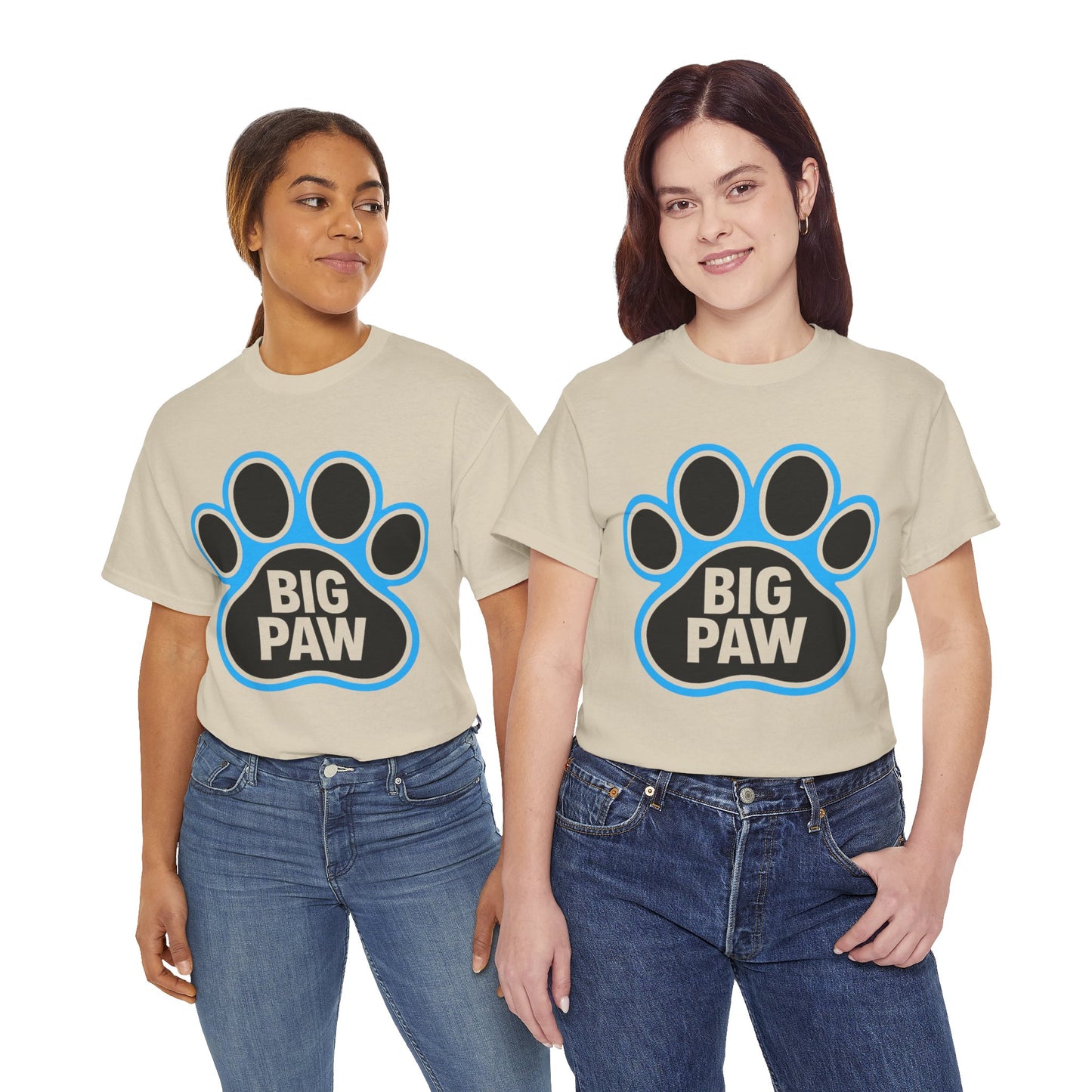Big Paw Animal Lover Tee, Pet Owner Gift, Unisex Cotton Shirt for Dog Lovers, Cute Paw Print Tee, Casual Everyday Wear
