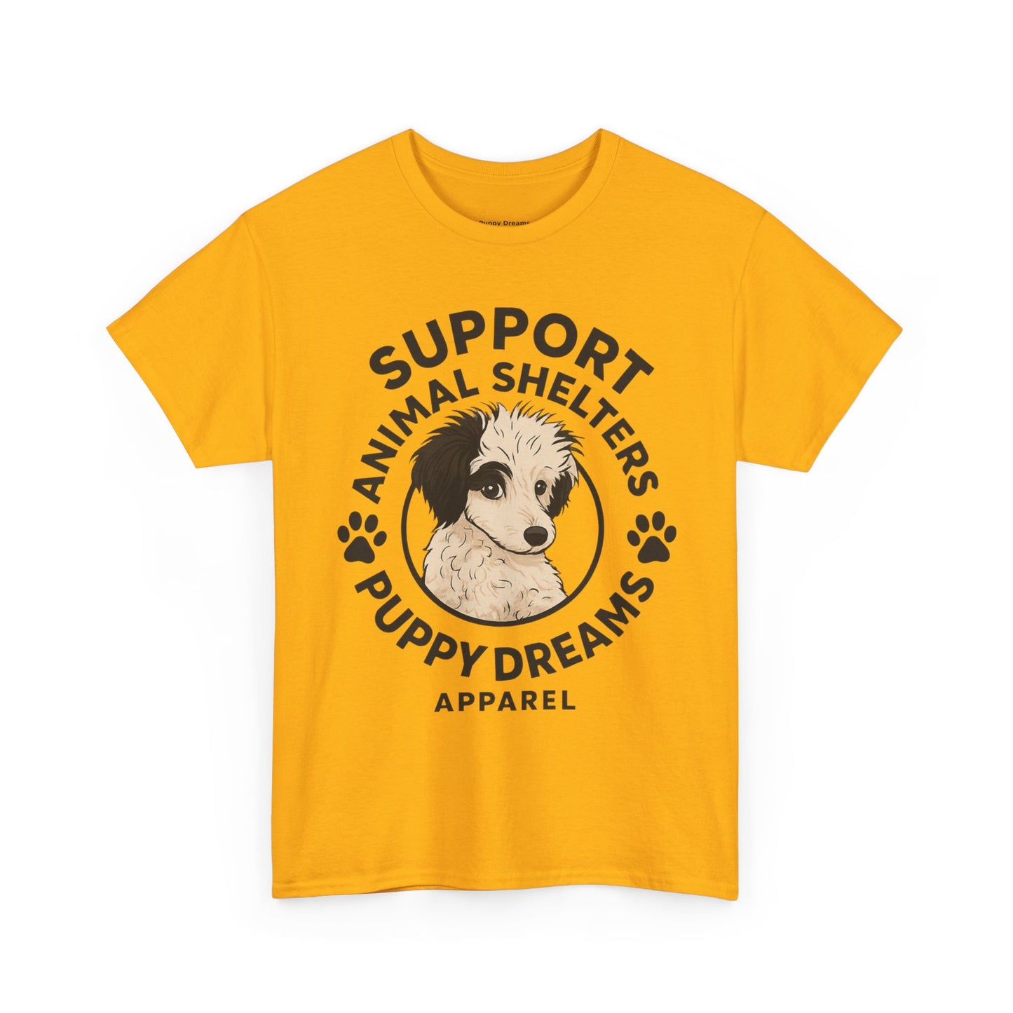 Unisex Cotton Animal Shelter Support Tee, Dog Lover Gift, Pet Adoption Awareness Shirt, Comfy Casual Wear, Puppy Dreams Apparel