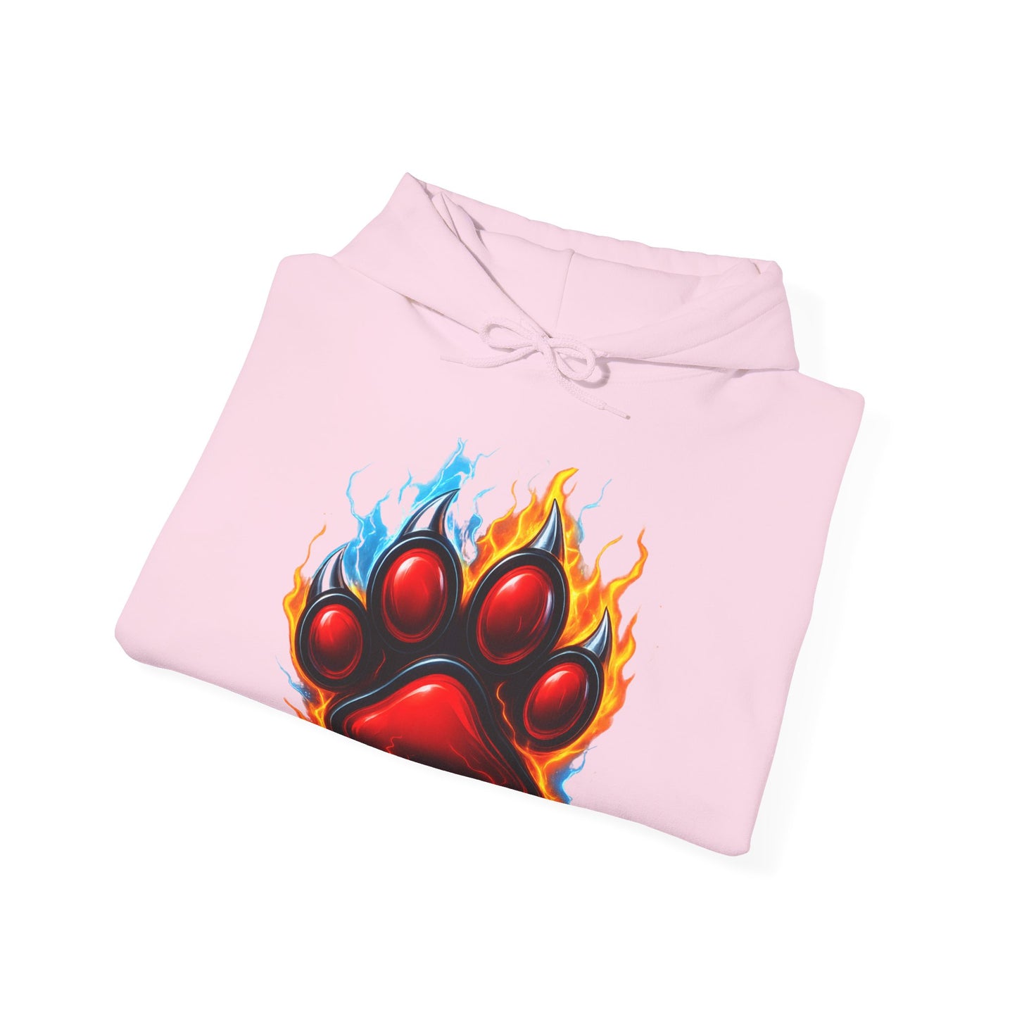 Fierce Flame Paw Print Hoodie, Cozy Sweatshirt for Animal Lovers, Perfect Gift for Pet Owners, Great for Birthdays or Holidays, Unisex