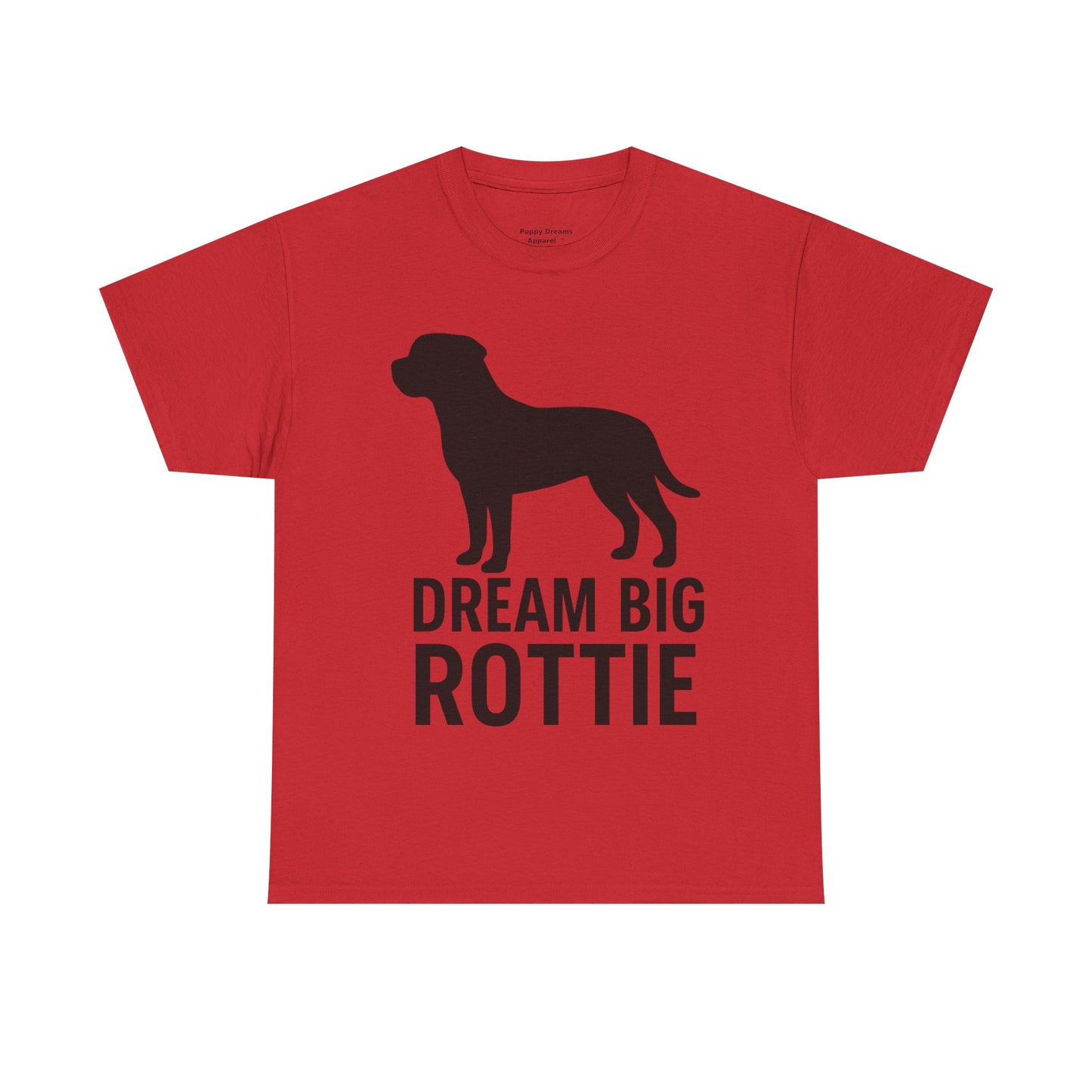 Dream Big Rottie Unisex Heavy Cotton Tee, Dog Lover Gift, Animal Rights Advocate Shirt, Casual Wear, Pet Owner Apparel