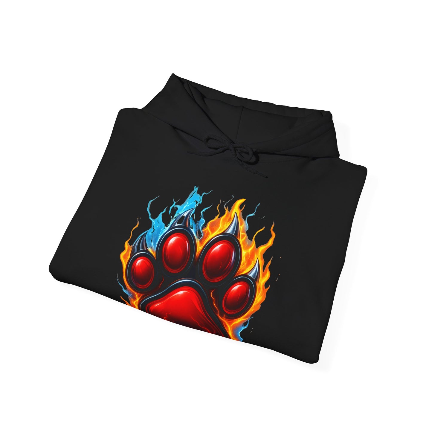Fierce Flame Paw Print Hoodie, Cozy Sweatshirt for Animal Lovers, Perfect Gift for Pet Owners, Great for Birthdays or Holidays, Unisex