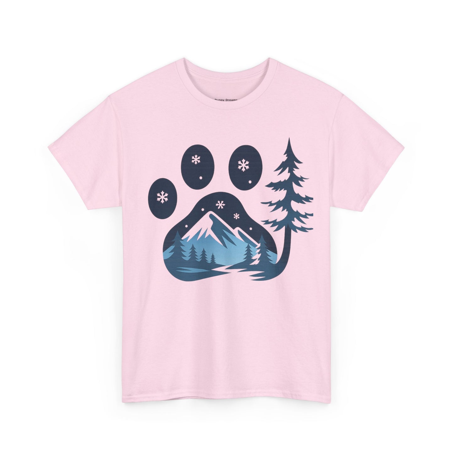 Mountain Paw Print Tee, Nature Lover Gift, Hiking T-Shirt, Animal Print Shirt, Unisex Graphic Tee, Outdoor Adventure Wear
