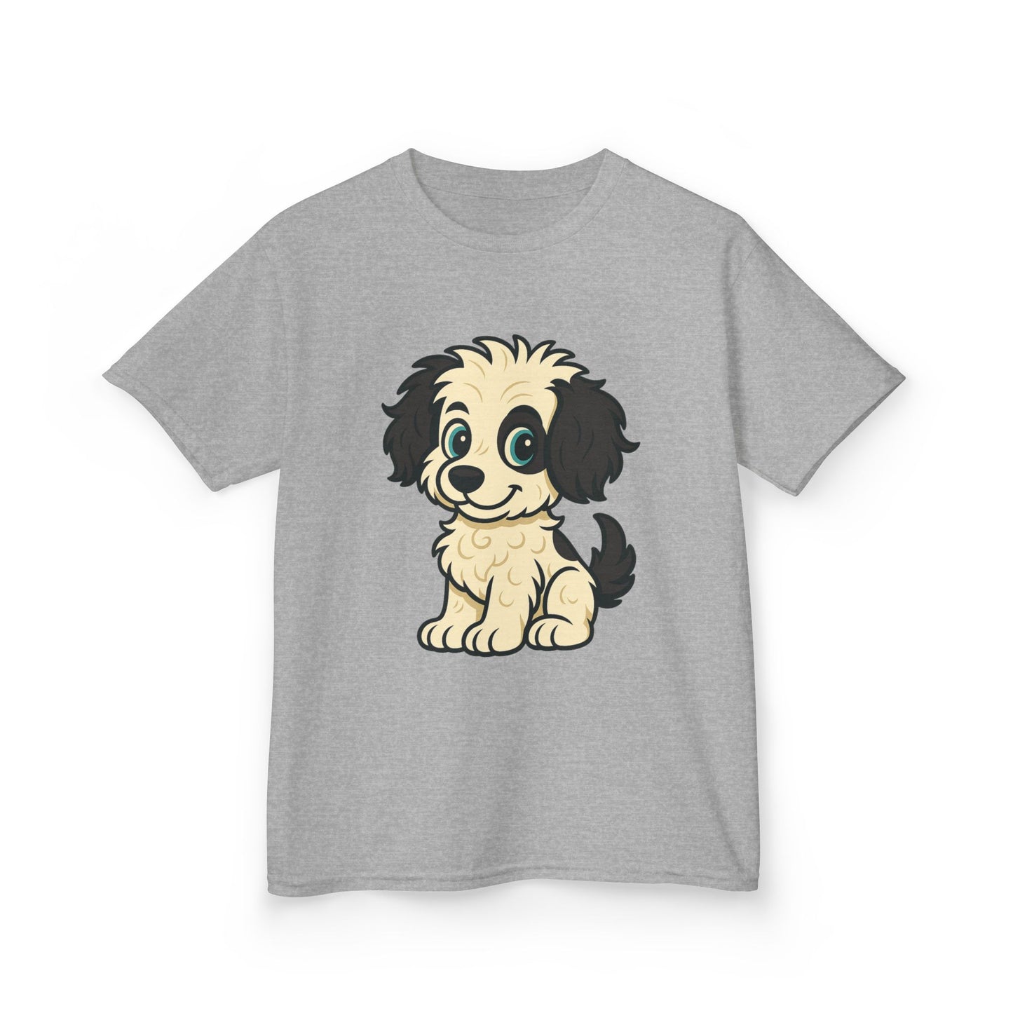 Adorable Cartoon Puppy Kids T-Shirt, Cute Dog Shirt for Animal Lovers, Birthday Gift, Pet-Themed Apparel, Fun Playtime Tee