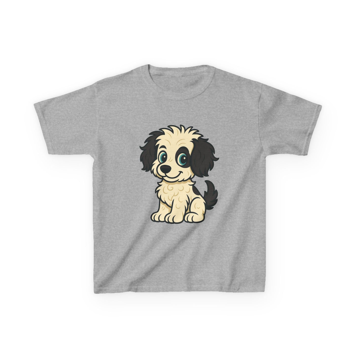 Adorable Cartoon Puppy Kids T-Shirt, Cute Dog Shirt for Animal Lovers, Birthday Gift, Pet-Themed Apparel, Fun Playtime Tee