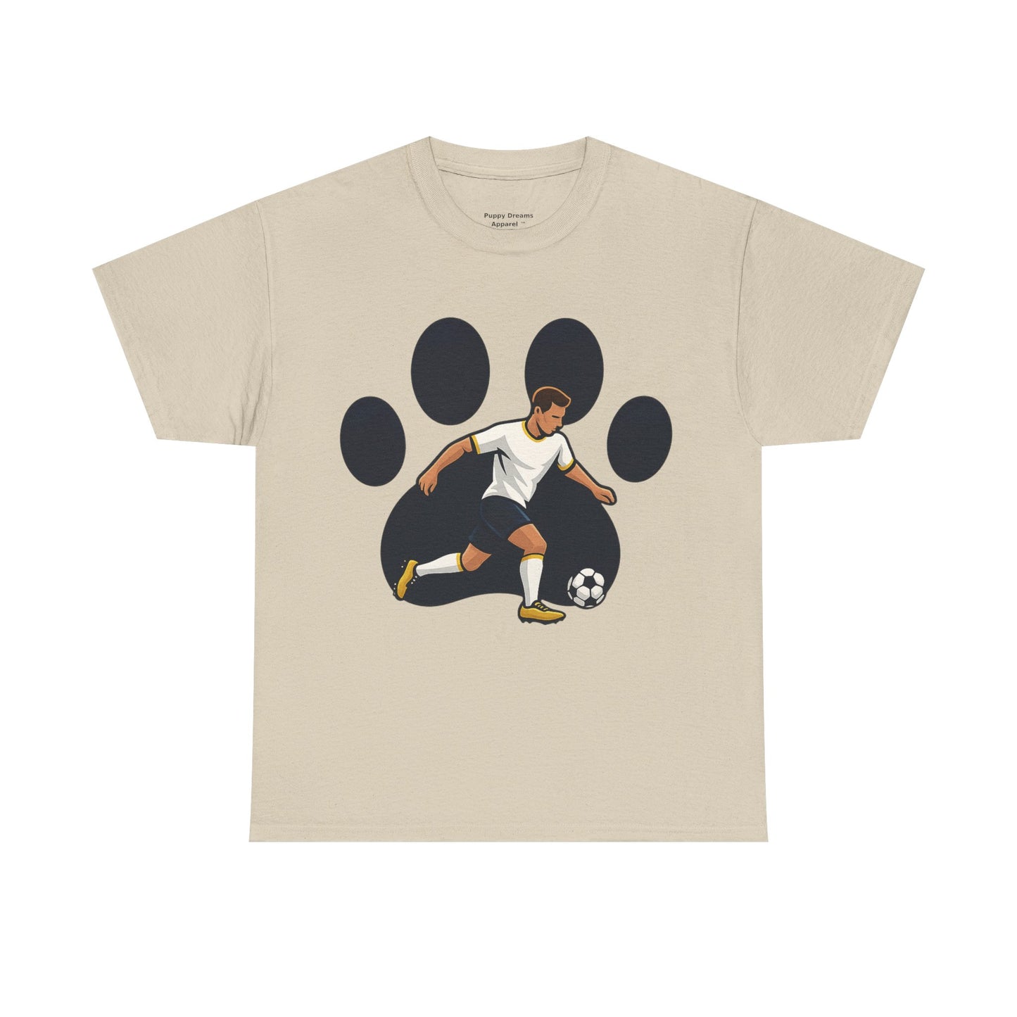 Soccer Paw Print Tee - Perfect for Soccer Lovers, Pet Owners, Sports Events, Birthdays, and Casual Wear