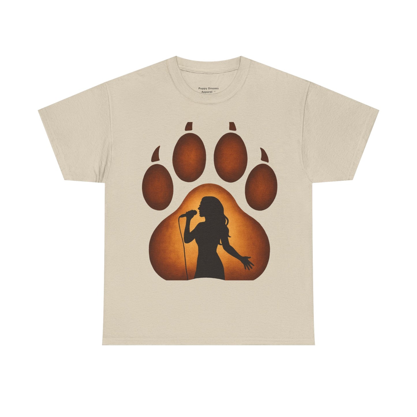 Unisex Cotton T-Shirt with Bear Paw Design - Ideal for Nature Lovers, Gift for Music Fans, Casual Wear, Eco-Friendly Apparel