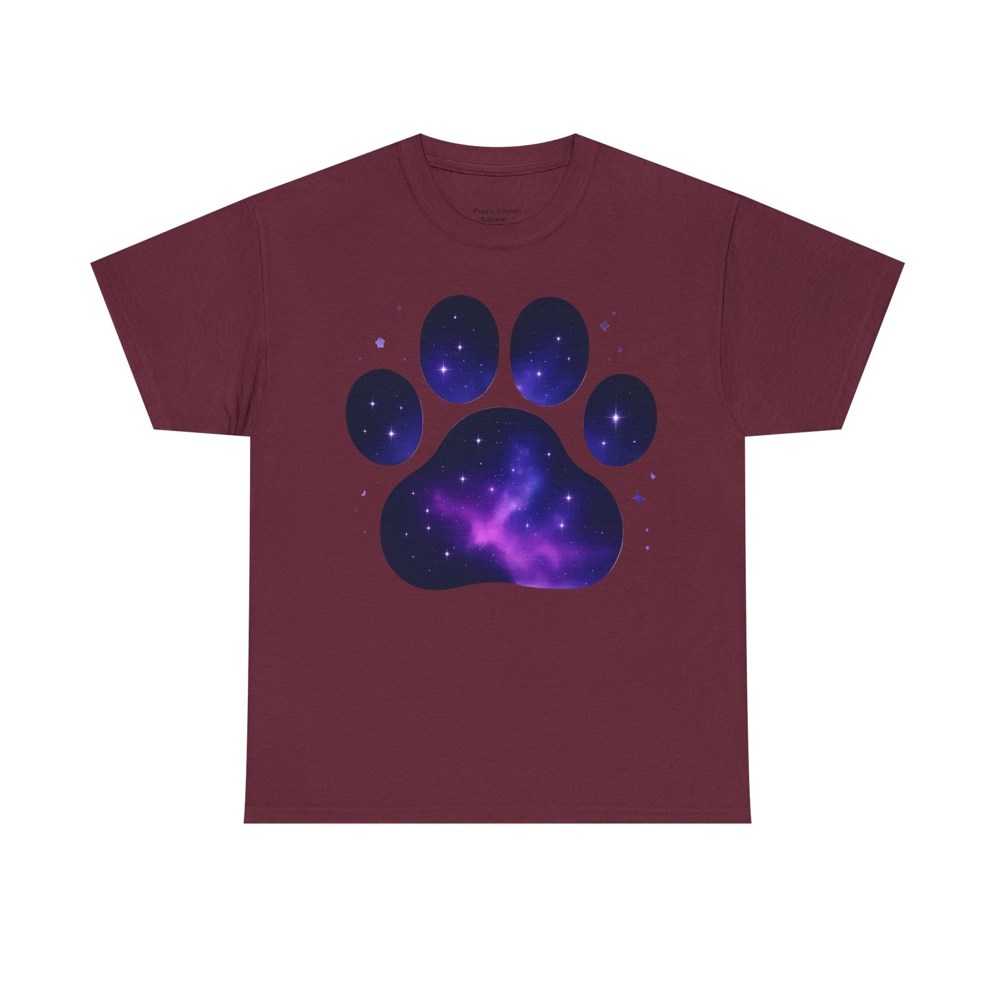 Cosmic Pet Paw Print Tee | Unisex T-Shirt for Animal Lovers, Galaxy Print, Dog & Cat Tees, Gift for Pet Owners, Space Theme Shirt