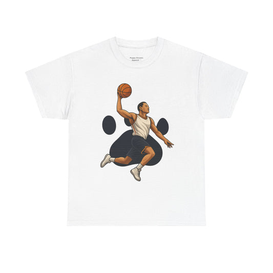 Basketball Dunk Unisex Heavy Cotton Tee | Sports Fan Shirt, Gift for Athletes, Sportswear, Streetwear, Casual Tee