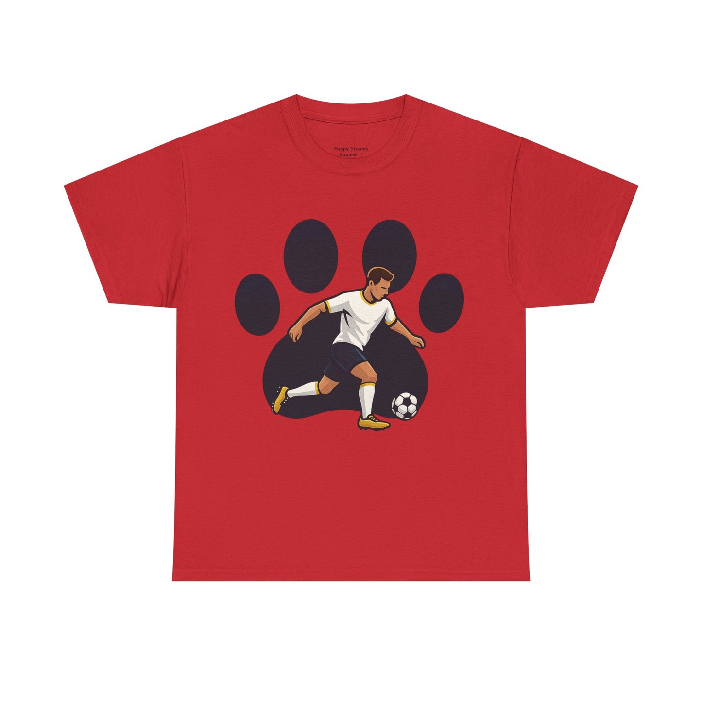 Soccer Paw Print Tee - Perfect for Soccer Lovers, Pet Owners, Sports Events, Birthdays, and Casual Wear