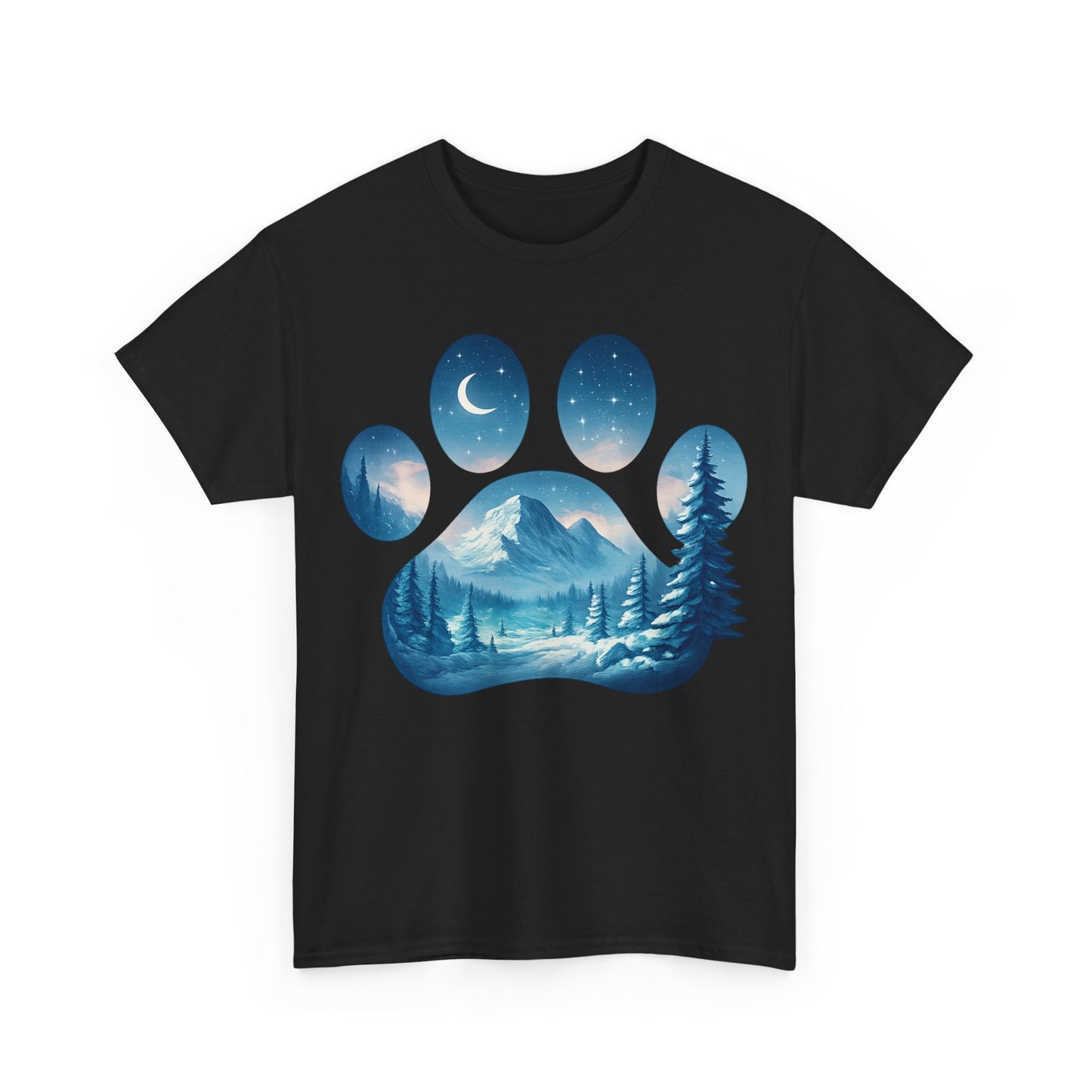 Nature-Inspired Paw Print Tee, Ideal for Pet Lovers, Perfect Gift for Birthdays, Relaxed Fit, Outdoor Adventures, Eco-Friendly