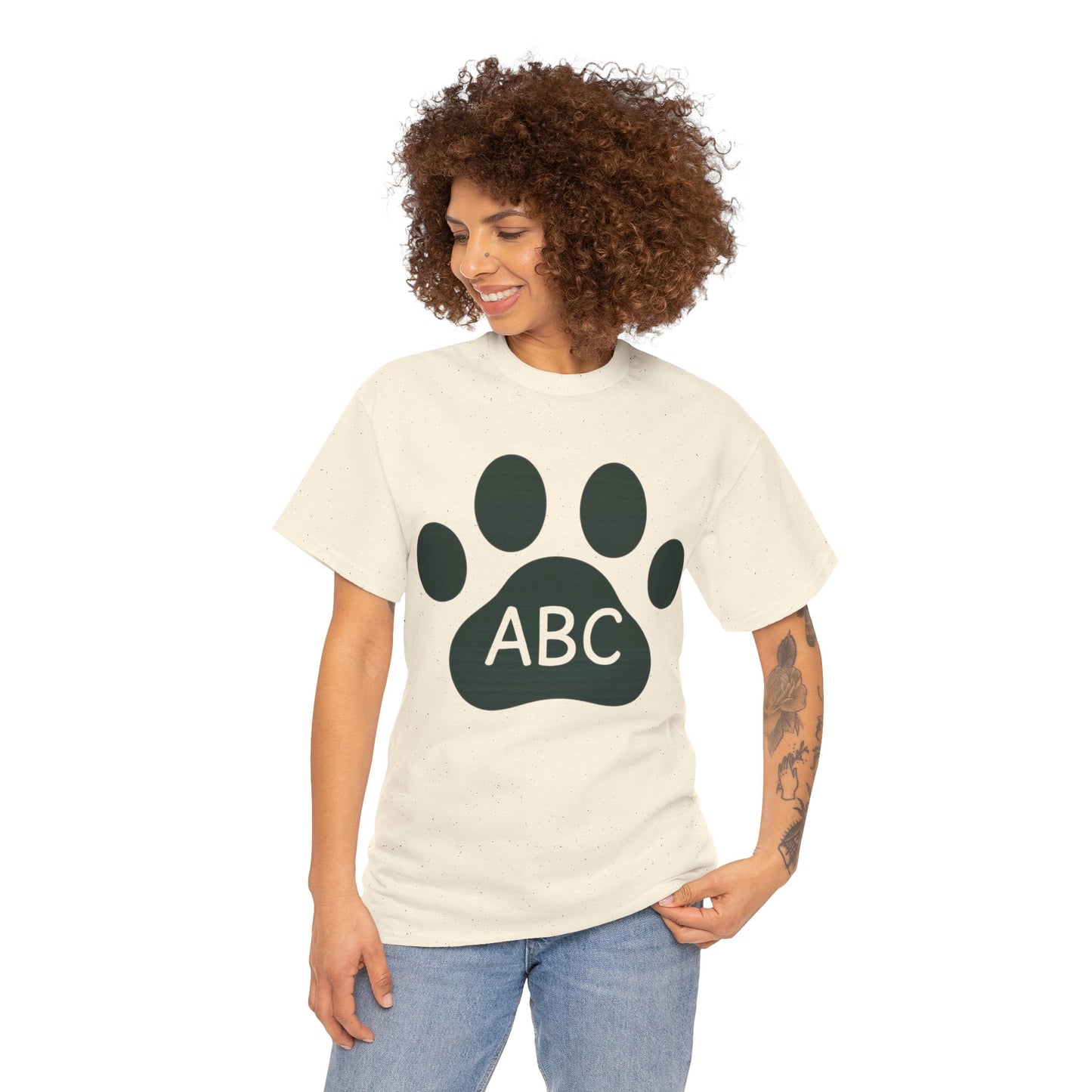 Customizable Pet Paw Print Tee, Cute Pet Lover Shirt, Unisex Cotton T-Shirt, Gift for Dog Owners, Animal Lover Apparel