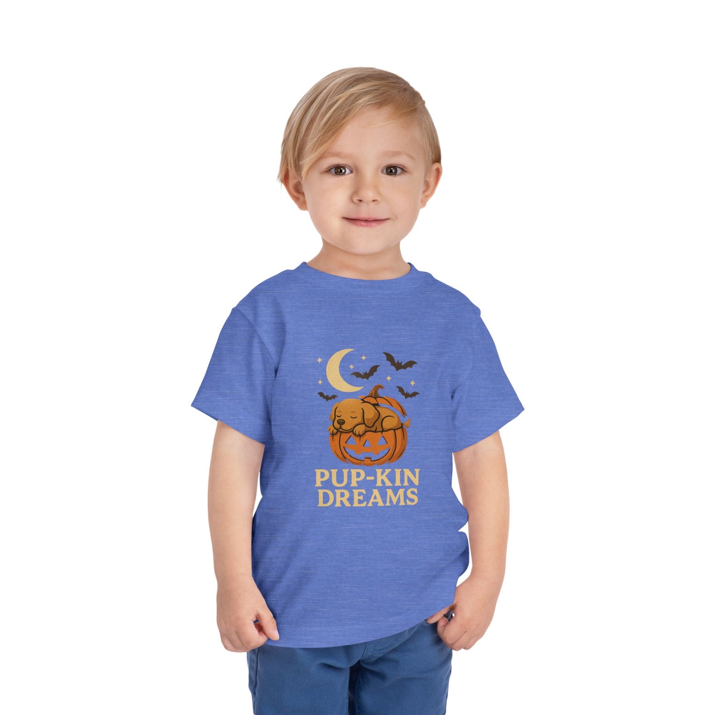 Toddler Halloween Tee - Pup-Kin Dreams, Funny Kids Shirt, Cute Fall Apparel, Baby Pumpkin T-Shirt, Trick or Treat Outfit