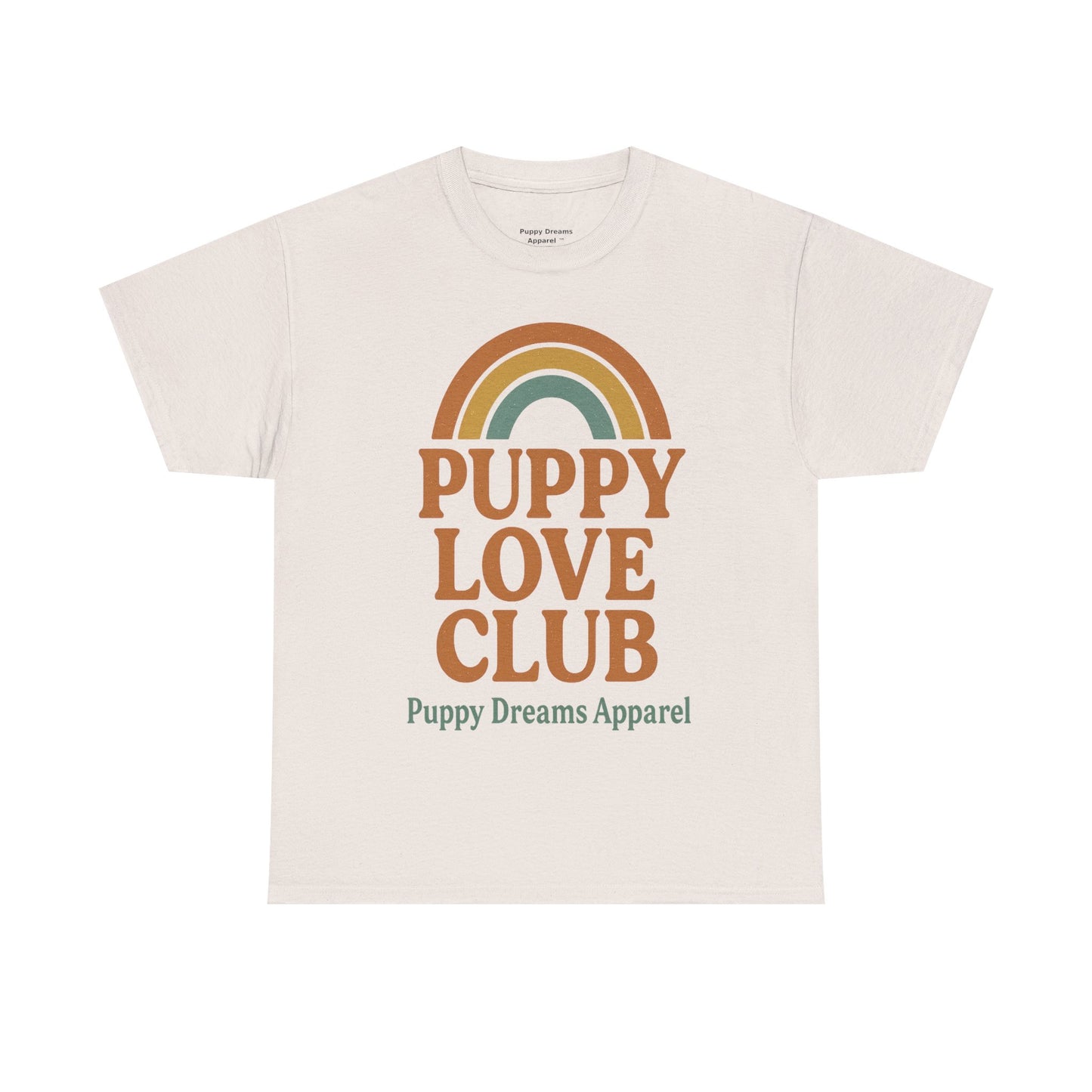 Puppy Love Club Unisex Heavy Cotton Tee, Dog Lover Shirt, Pet Owner Gift, Cute Graphic Tee, Animal Enthusiast Apparel, Casual Everyday Wear