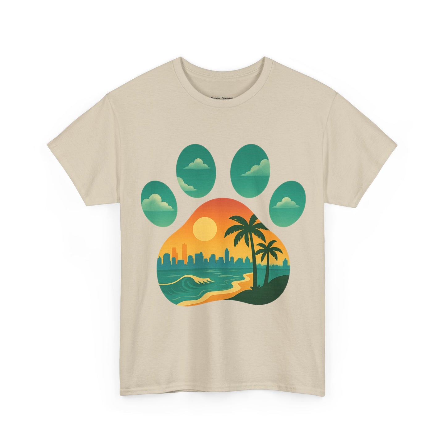 T-Shirt with Palm Tree Sunset Design, Beach Lover Gift, Unisex Shirt, Summer Vibes Tee, Casual Wear, Nature-Inspired Fashion