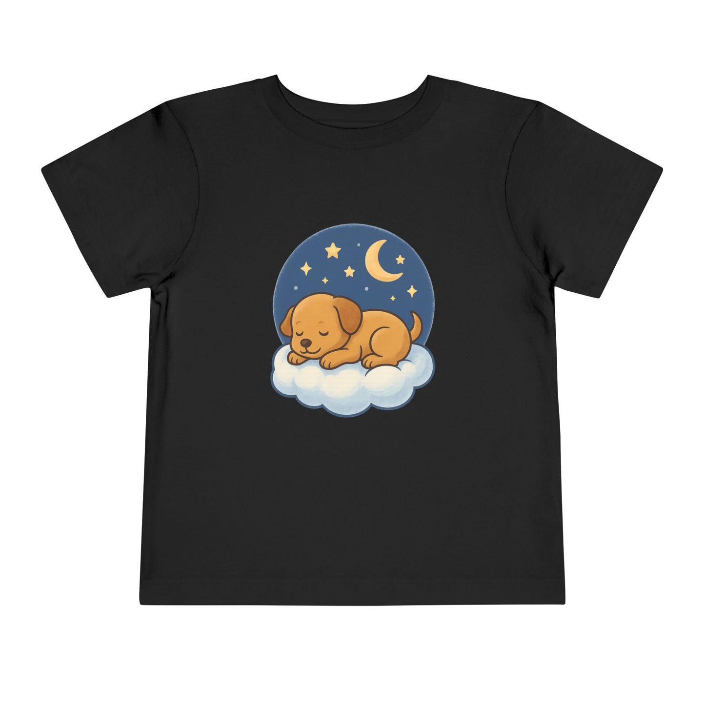 Sleepy Puppy Toddler Tee, Cute Dog Kids Shirt, Toddler Sleepwear, Baby Gift, Animal T-Shirt, Stars and Moon Design