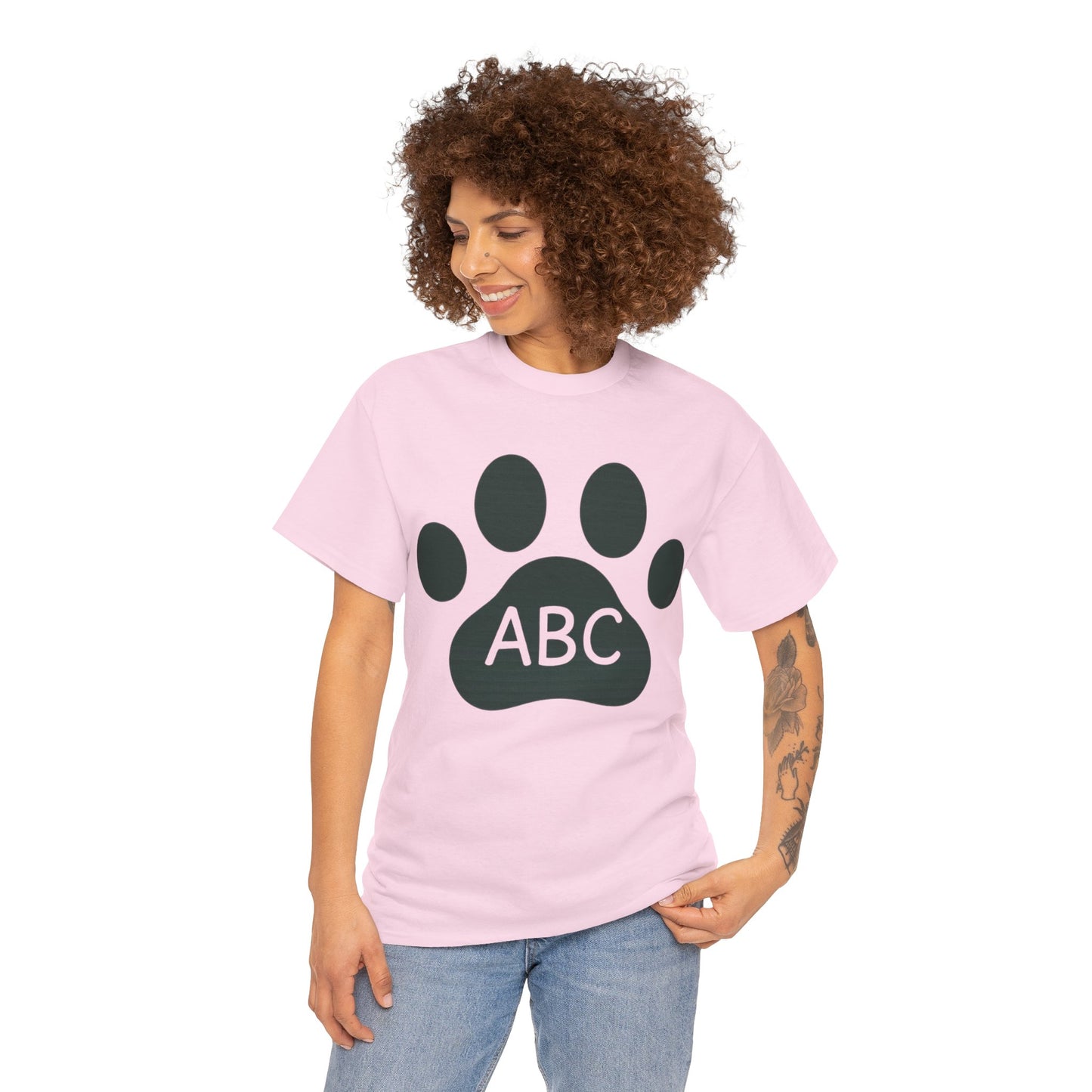 Customizable Pet Paw Print Tee, Cute Pet Lover Shirt, Unisex Cotton T-Shirt, Gift for Dog Owners, Animal Lover Apparel