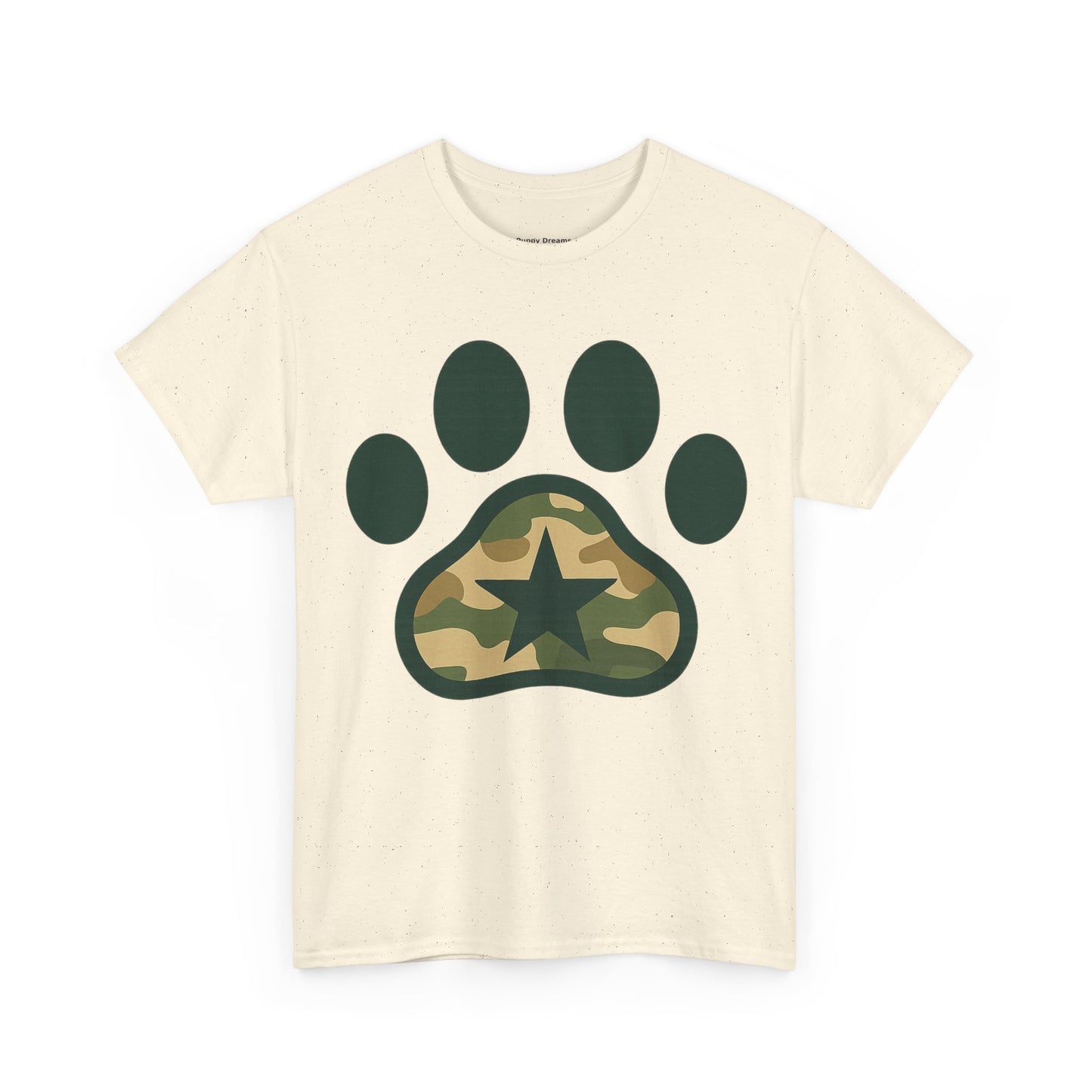 Camo Paw Print Tee, Animal Lover Shirt, Unisex Cotton T-Shirt, Pet Owner Gift, Casual Wear, Nature-Themed Apparel