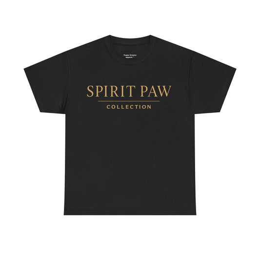 Unisex Spirit Paw Heavy Cotton Tee - Comfortable Tee for Animal Lovers, Casual Wear, Gift for Pet Owners, Everyday Style, Soft Cotton Shirt