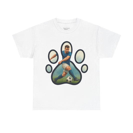 Soccer Paw Print Tee | Pet Lover Shirt, Animal Paw T-Shirt, Sports Gift, Unisex Apparel, Dog Lover Clothing