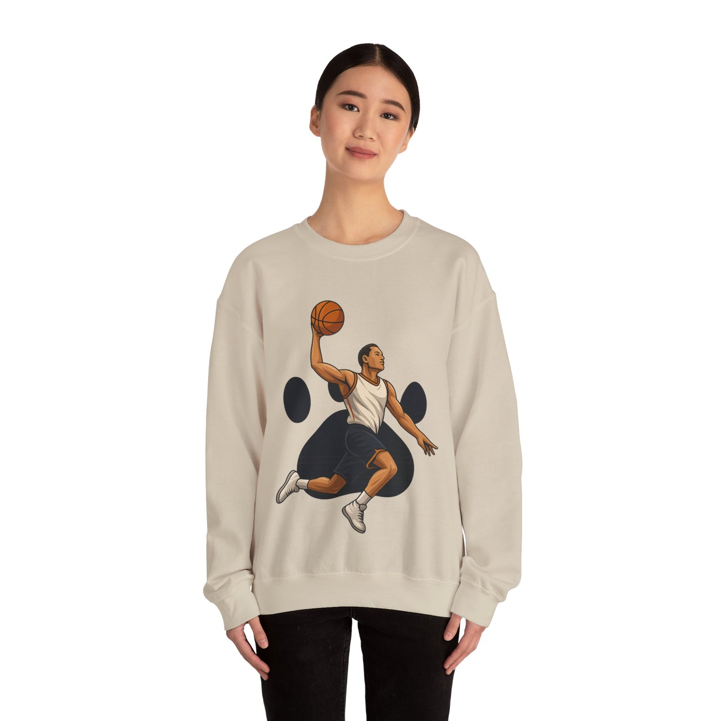 Basketball Vibes Crewneck Sweatshirt, Sports Gift, Athletic Fashion, Unisex Style, Casual Wear, Gift for Sport Lovers