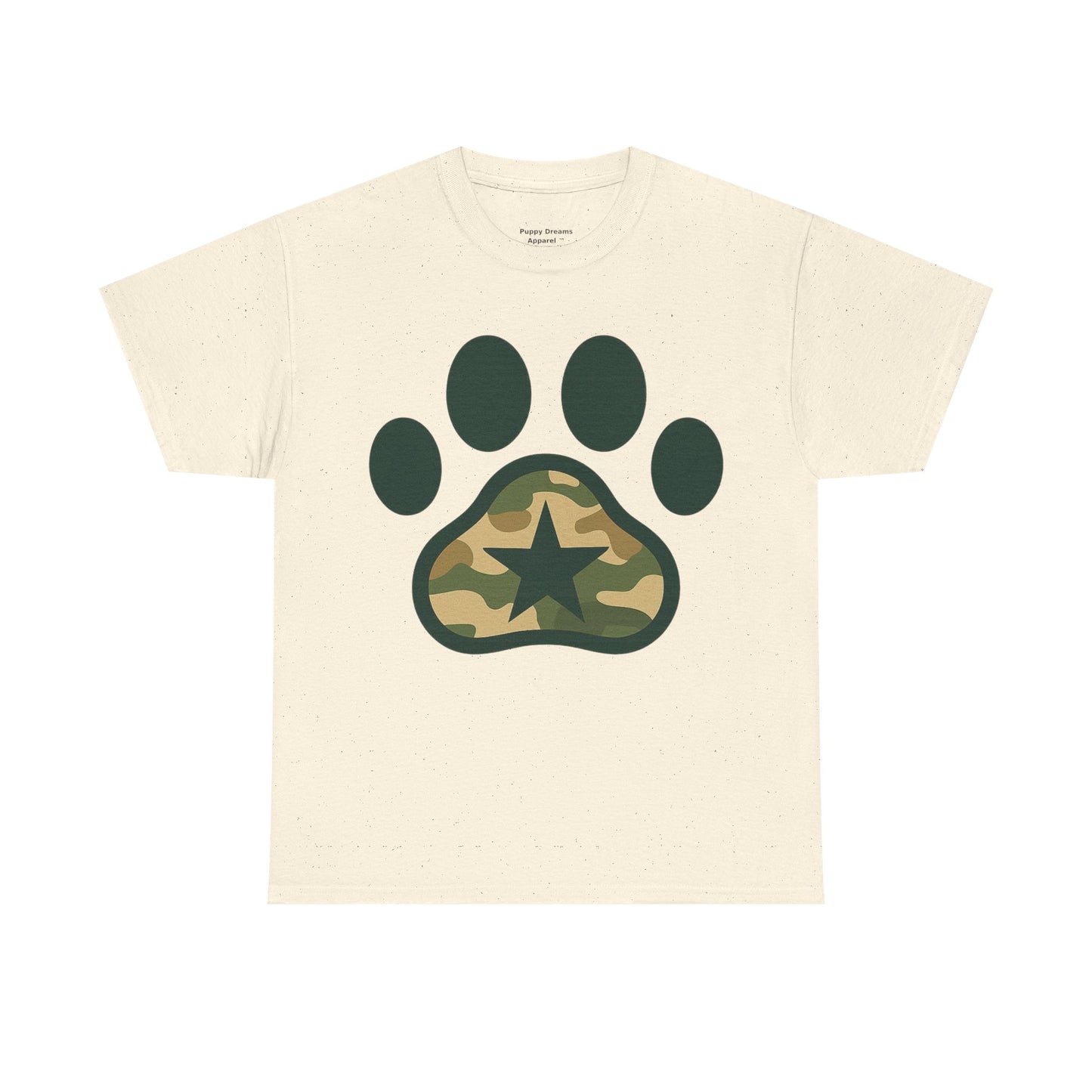 Camo Paw Print Tee, Animal Lover Shirt, Unisex Cotton T-Shirt, Pet Owner Gift, Casual Wear, Nature-Themed Apparel