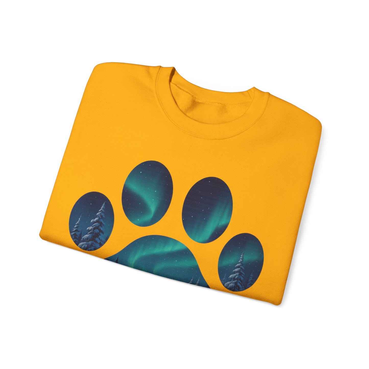 Cozy Wilderness Paw Print Sweatshirt | Unisex Crewneck, Nature Lover Gift, Eco-Friendly Apparel, Perfect for Campers, Animal Lovers