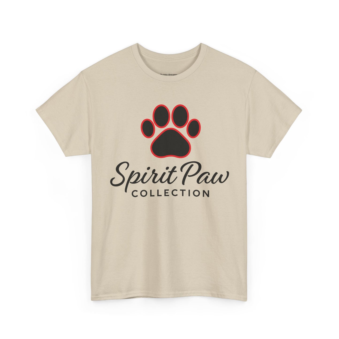 Unisex Heavy Cotton Tee with Spirit Paw Design | Pet Lover Gift, Animal Rescue Shirt, Casual Wear, Paw Print Tee, Dog Mom Apparel