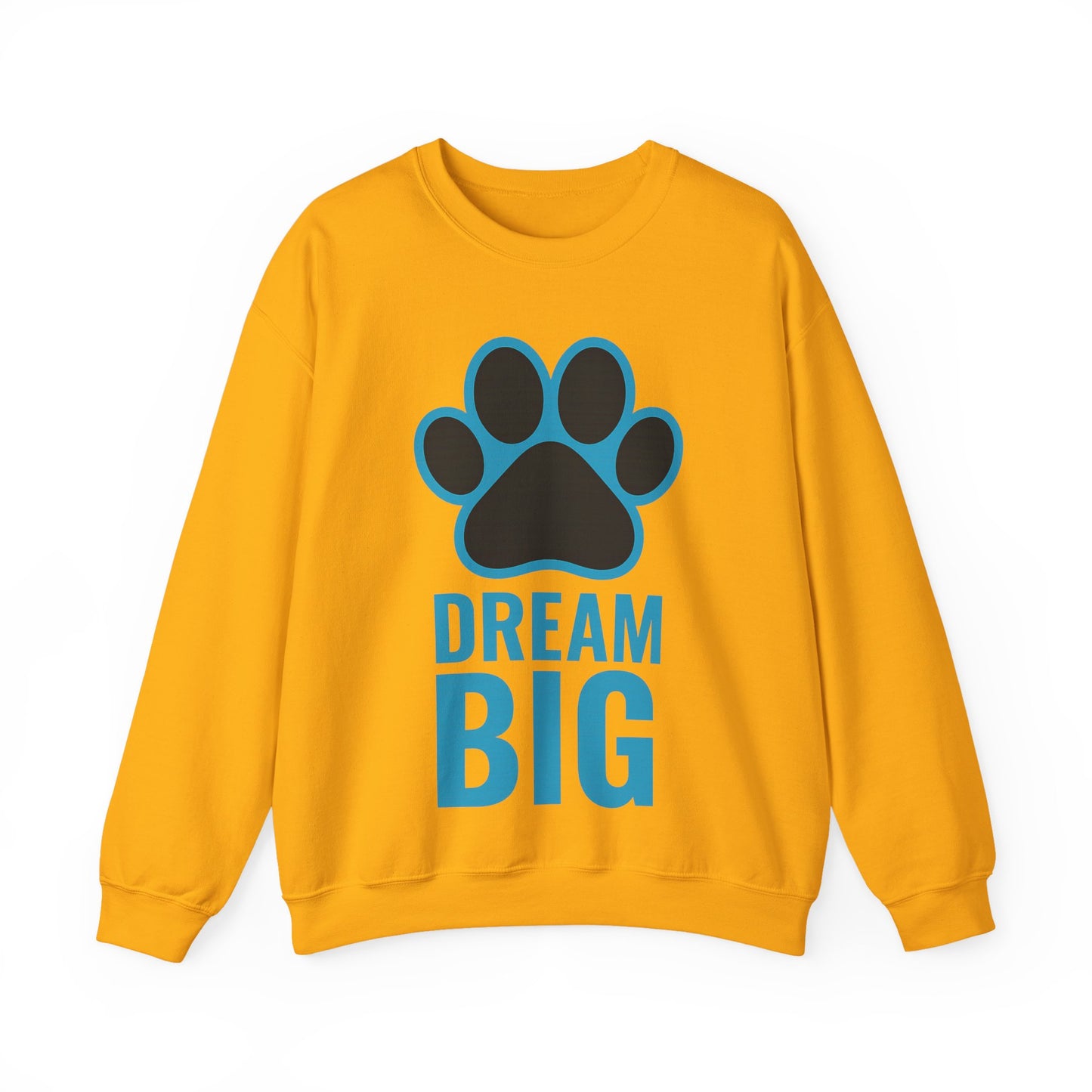 Dream Big Pet-Themed Unisex Crewneck Sweatshirt, Cozy Gift for Animal Lovers, Casual Wear, Dog Mom Gift, Birthday Gift, Comfortable Apparel