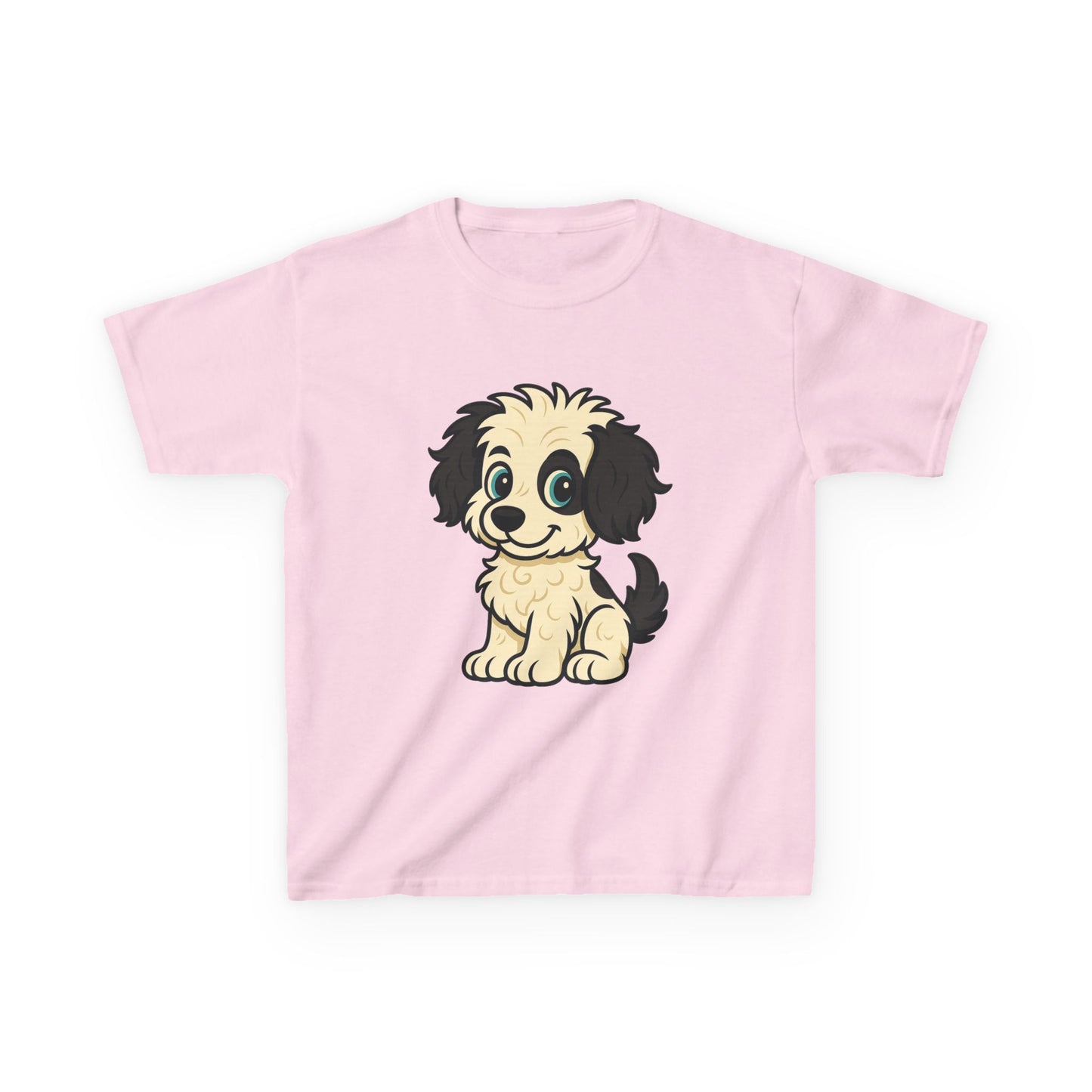 Adorable Cartoon Puppy Kids T-Shirt, Cute Dog Shirt for Animal Lovers, Birthday Gift, Pet-Themed Apparel, Fun Playtime Tee