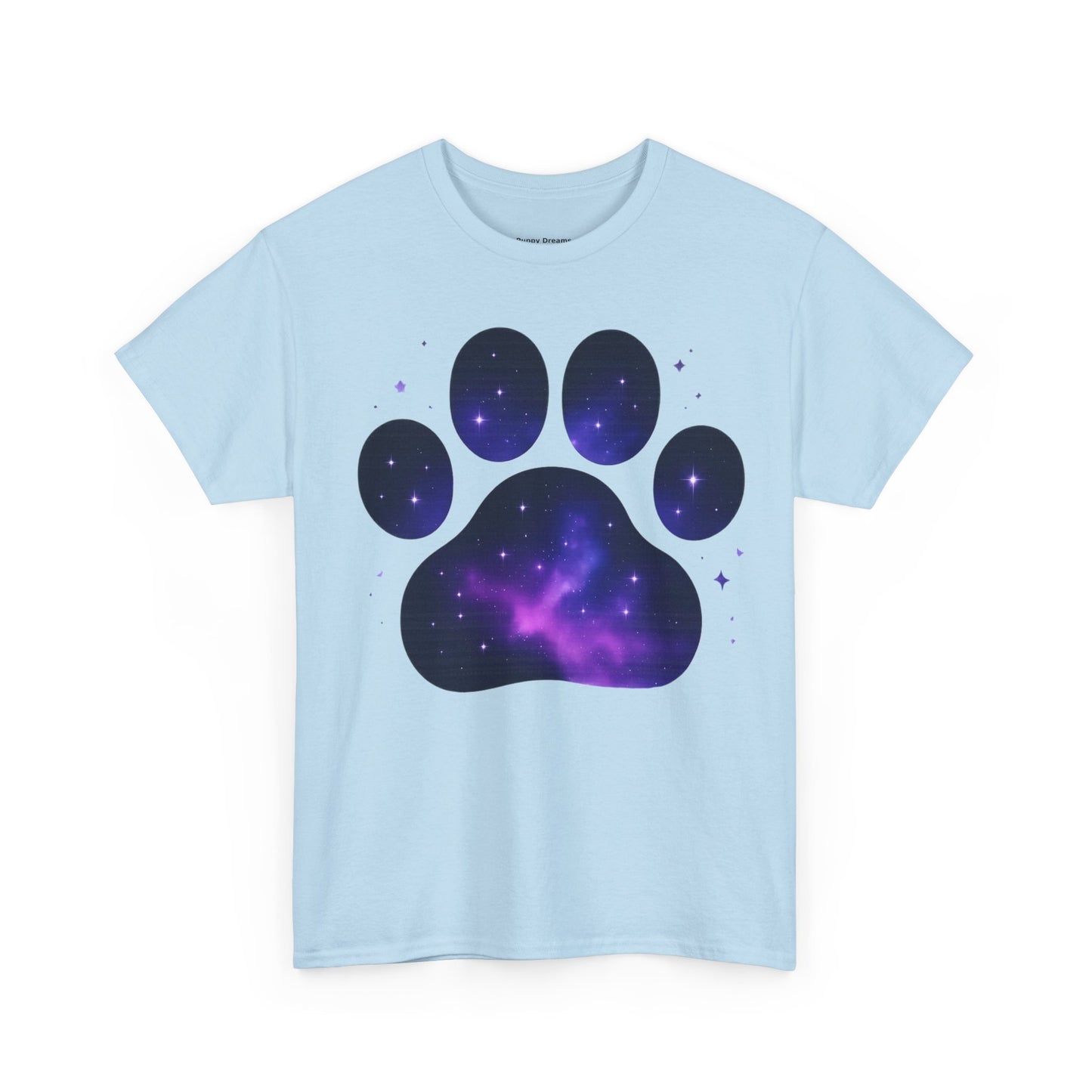 Cosmic Pet Paw Print Tee | Unisex T-Shirt for Animal Lovers, Galaxy Print, Dog & Cat Tees, Gift for Pet Owners, Space Theme Shirt