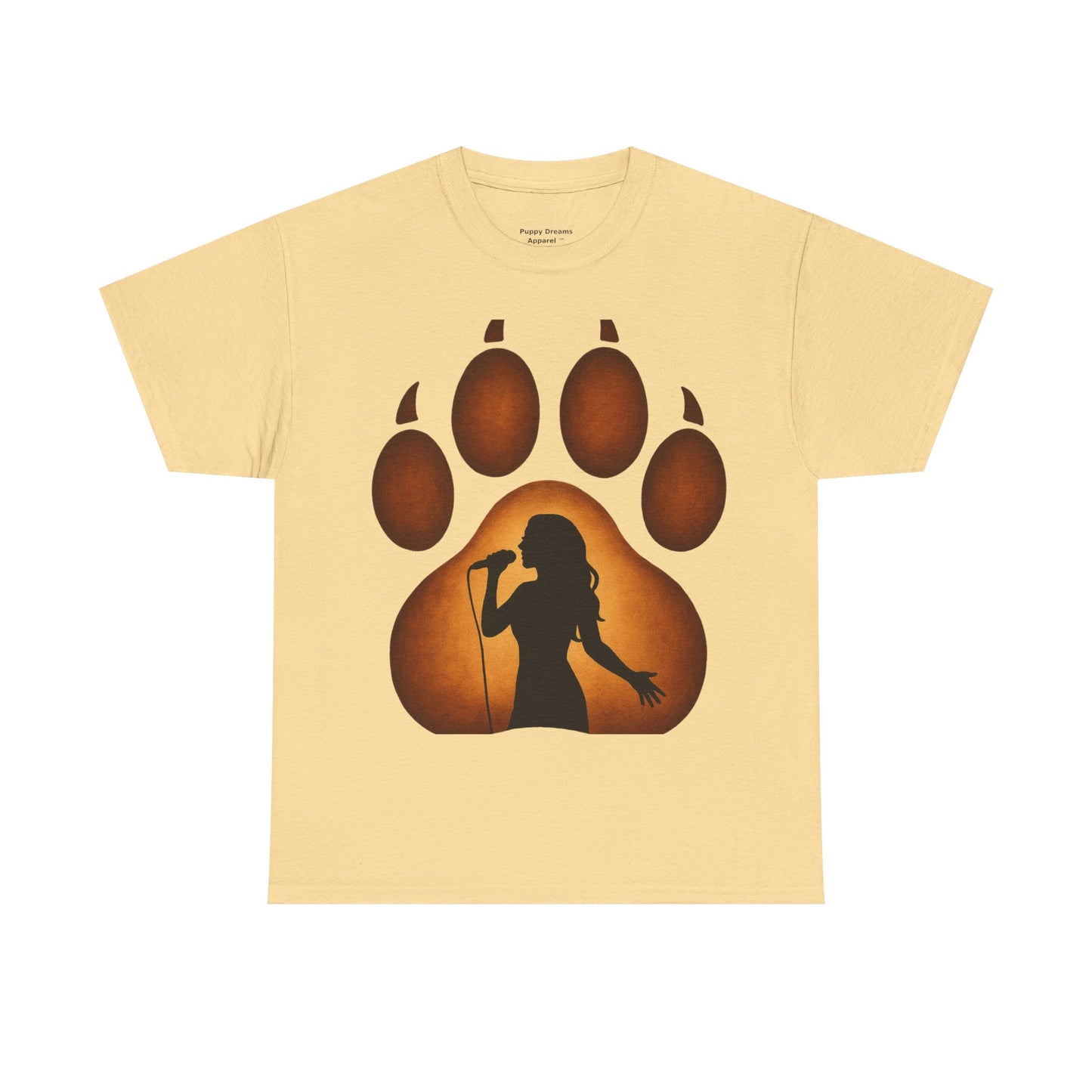 Unisex Cotton T-Shirt with Bear Paw Design - Ideal for Nature Lovers, Gift for Music Fans, Casual Wear, Eco-Friendly Apparel