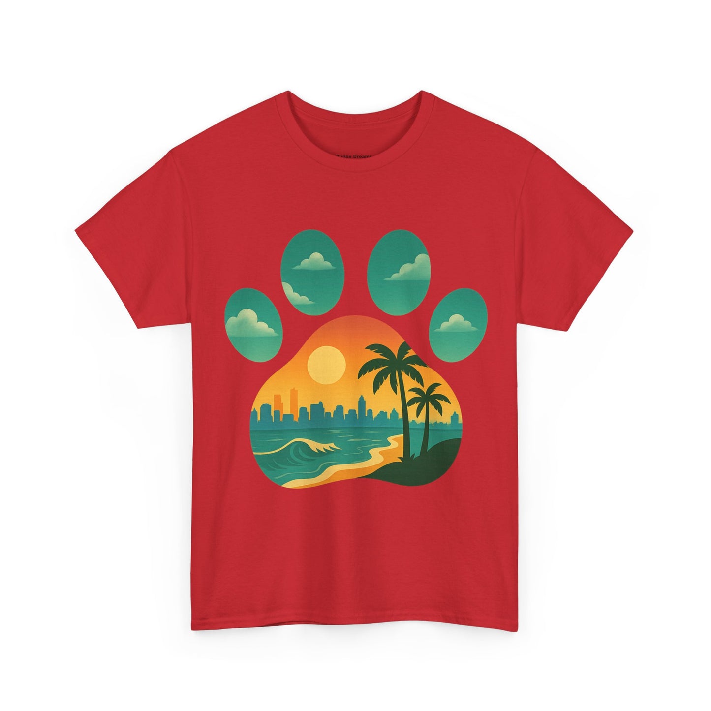 T-Shirt with Palm Tree Sunset Design, Beach Lover Gift, Unisex Shirt, Summer Vibes Tee, Casual Wear, Nature-Inspired Fashion