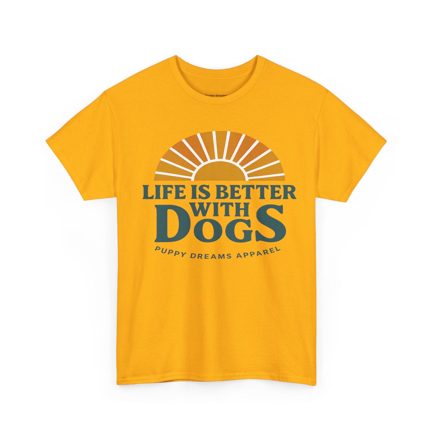 Life is Better with Dogs Unisex Heavy Cotton Tee, Dog Lover Gift, Pet Owner Apparel, Fun Casual Wear, Perfect for Dog Lovers