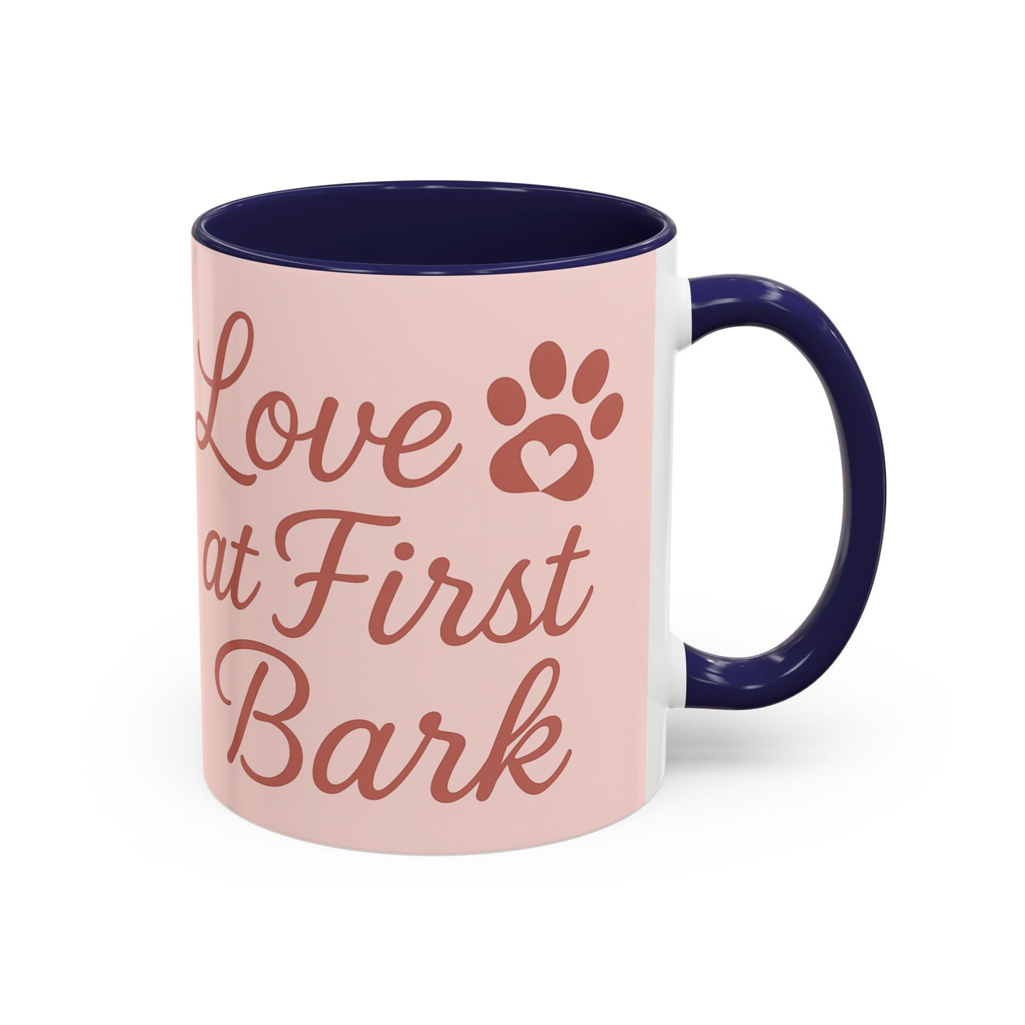 Love at First Bark Coffee Mug, Pet Lover Gift, Dog Mom Mug, Cute Dog Accessories, Animal Lover Coffee Cup