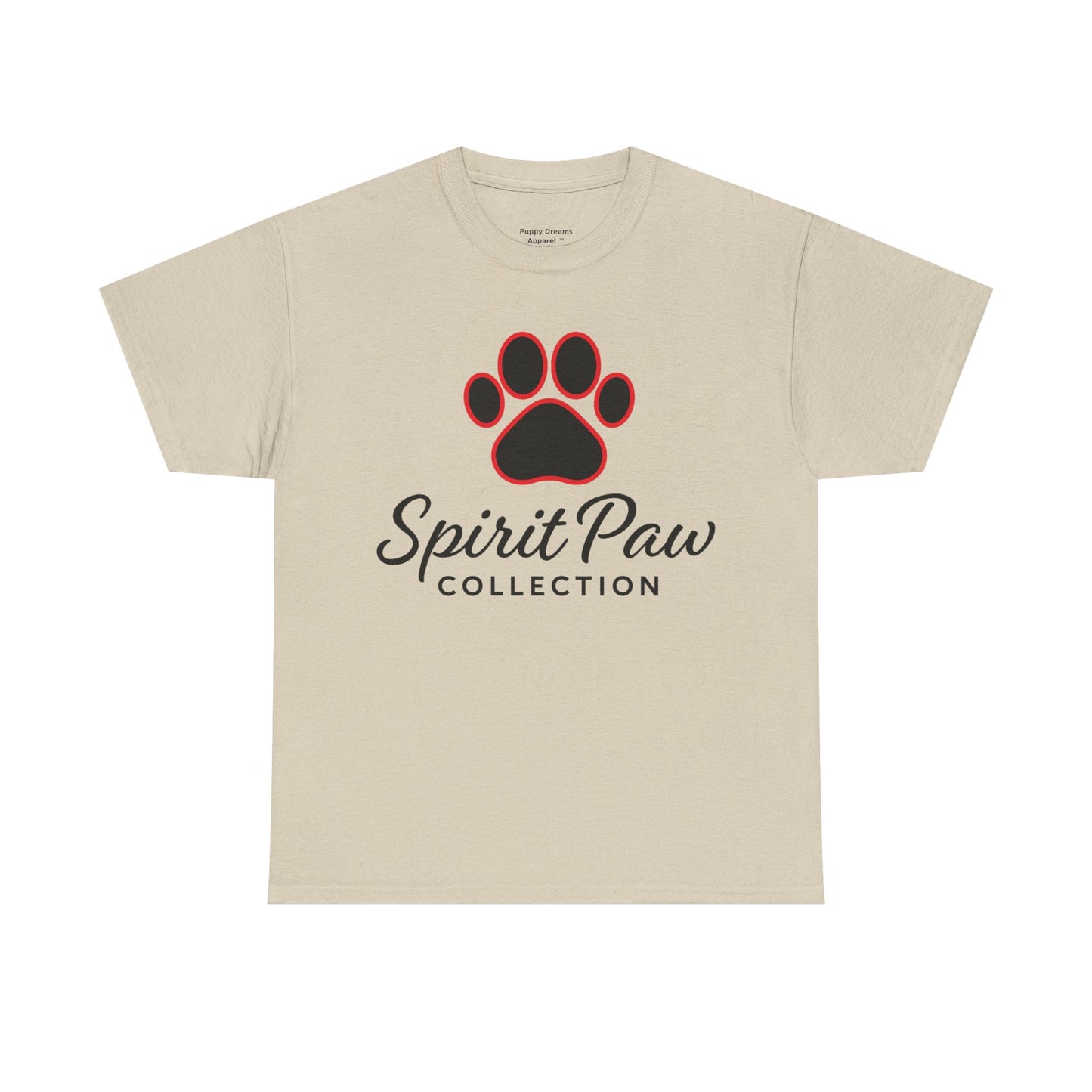 Unisex Heavy Cotton Tee with Spirit Paw Design | Pet Lover Gift, Animal Rescue Shirt, Casual Wear, Paw Print Tee, Dog Mom Apparel
