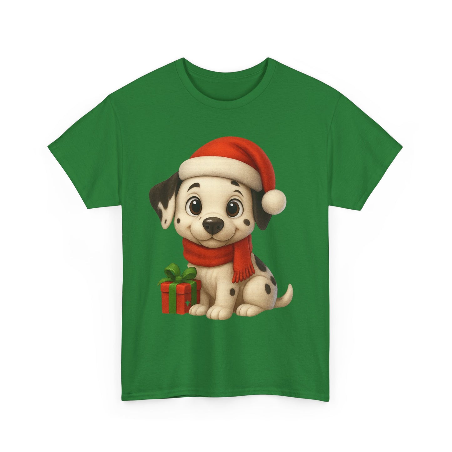 Adorable Christmas Puppy Tee - Unisex Heavy Cotton Tee