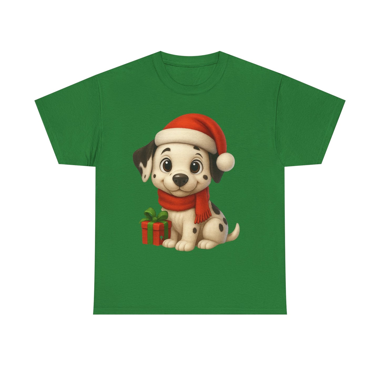 Adorable Christmas Puppy Tee - Unisex Heavy Cotton Tee