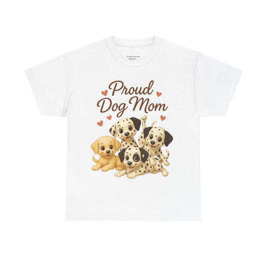 Proud Dog Mom Tee, Pet Lover Shirt, Dog Parent Gift, Birthday Gift for Dog Owners, Animal Lover Fashion, Cute Dog Graphic Tee
