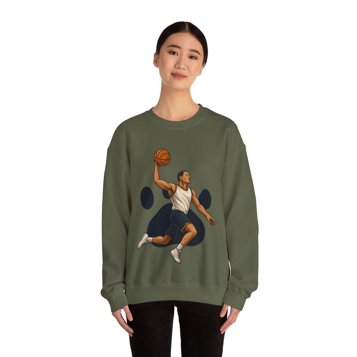 Basketball Vibes Crewneck Sweatshirt, Sports Gift, Athletic Fashion, Unisex Style, Casual Wear, Gift for Sport Lovers