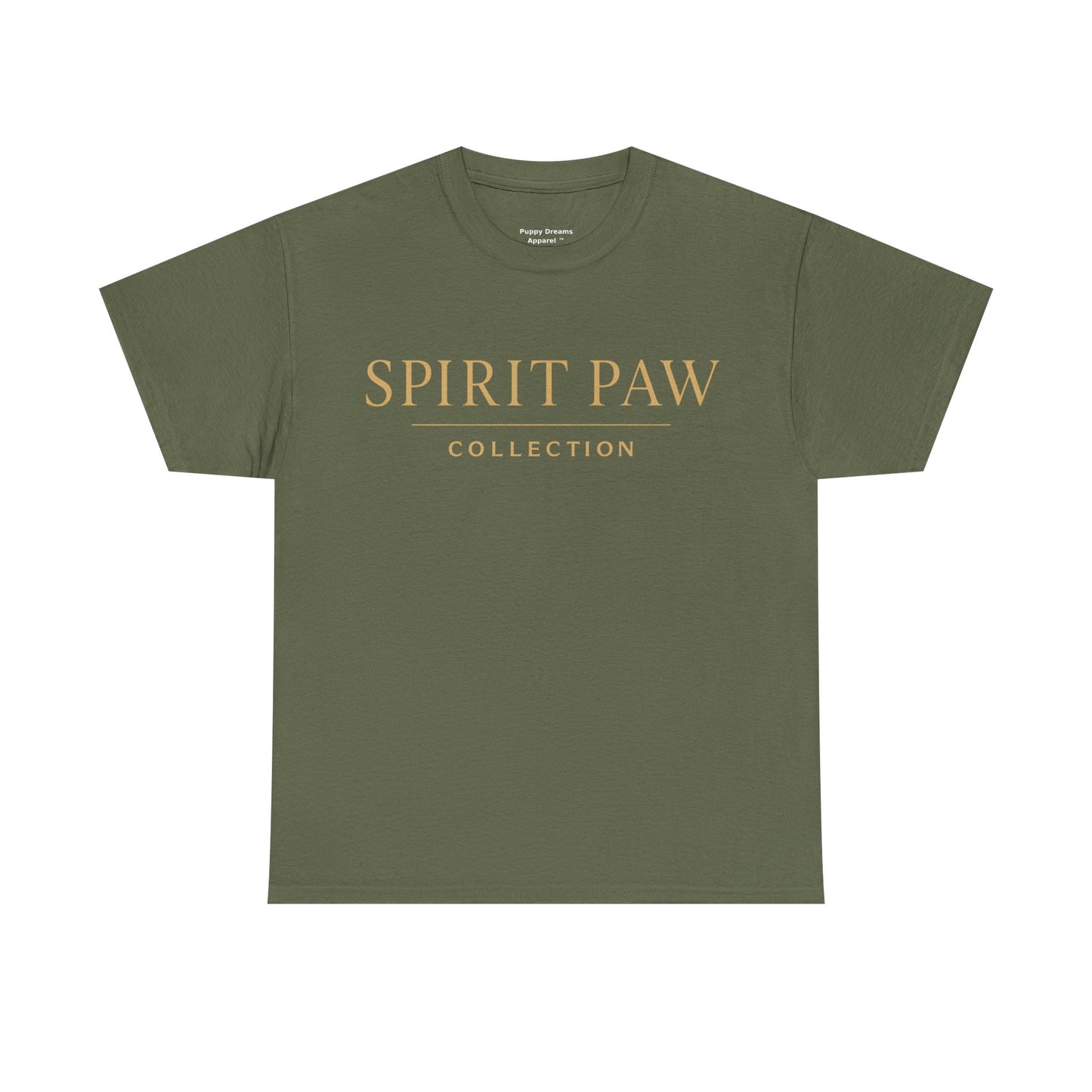 Unisex Spirit Paw Heavy Cotton Tee - Comfortable Tee for Animal Lovers, Casual Wear, Gift for Pet Owners, Everyday Style, Soft Cotton Shirt