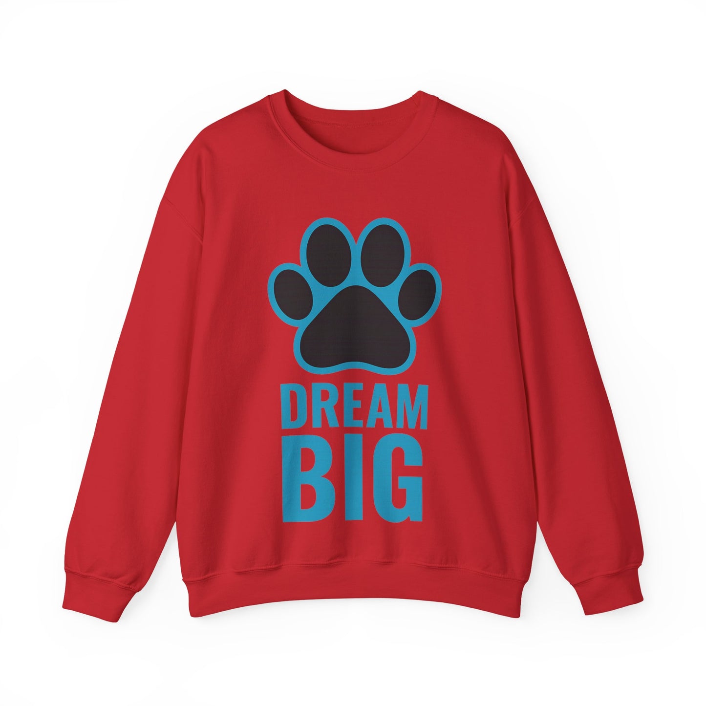 Dream Big Pet-Themed Unisex Crewneck Sweatshirt, Cozy Gift for Animal Lovers, Casual Wear, Dog Mom Gift, Birthday Gift, Comfortable Apparel