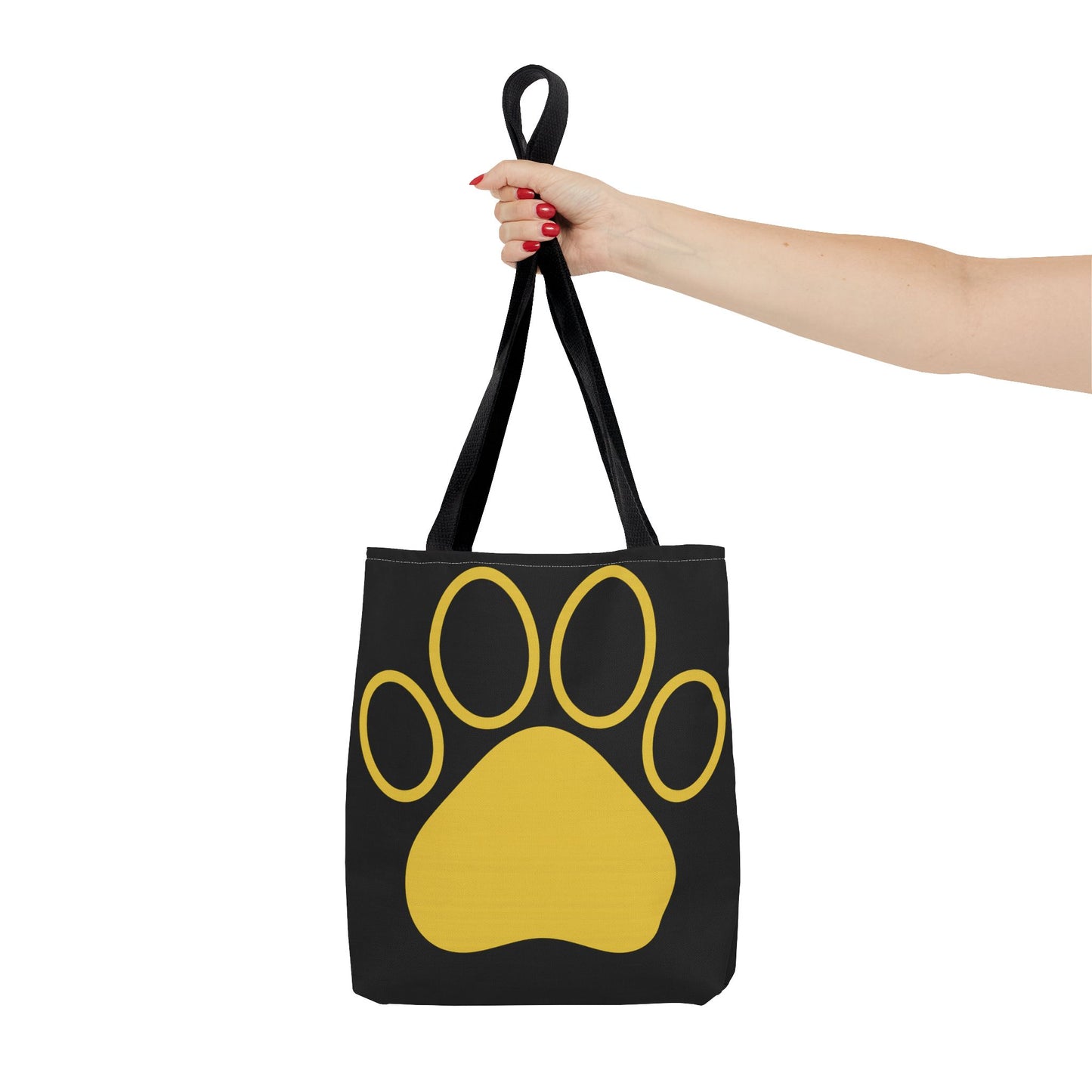 Custom Pet Lover Tote Bag, Yellow Paw Print, Eco-Friendly Bag, Gift for Pet Parents, Dog Mom Bag, Animal Lover Bag
