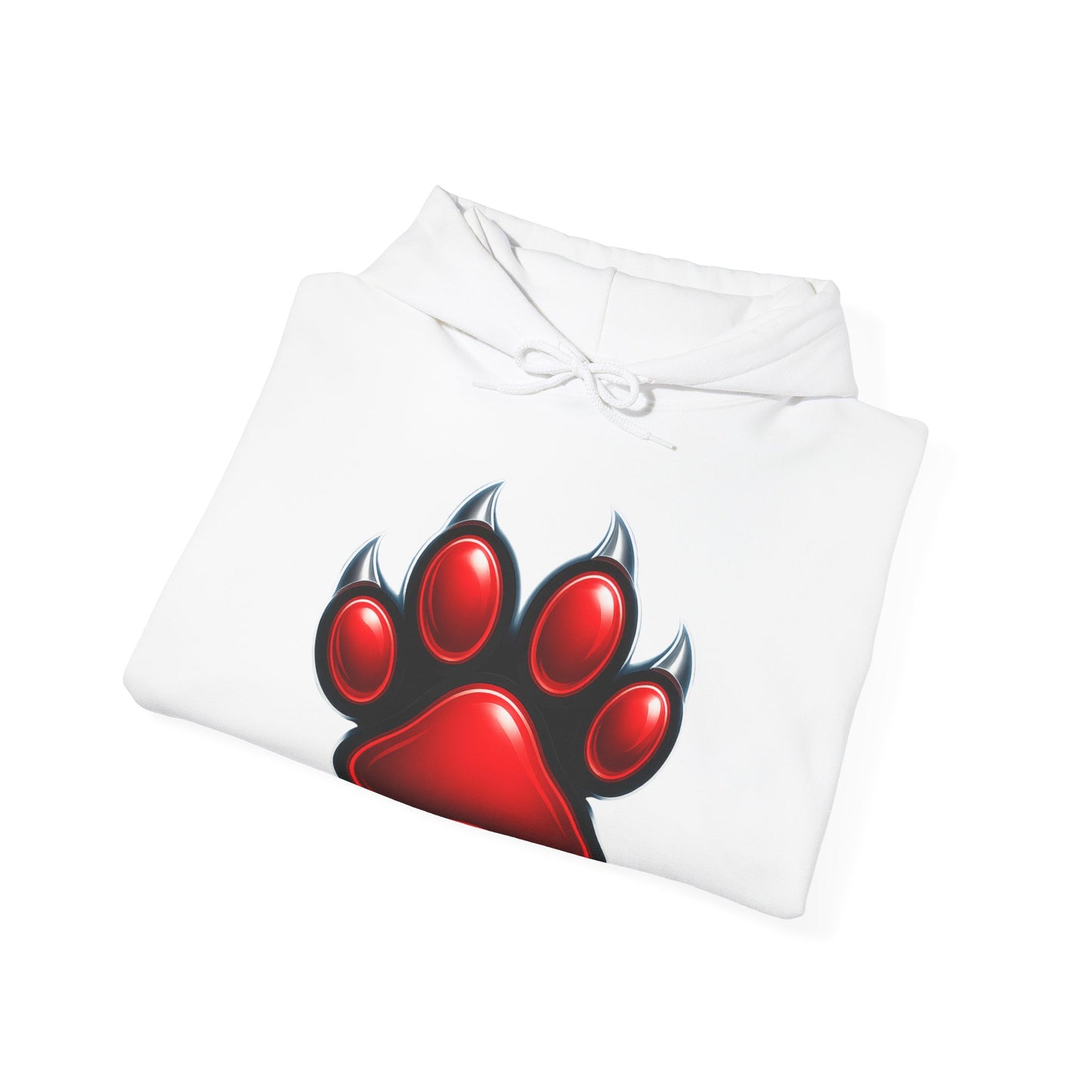 Red Paw Print Unisex Hoodie | Cozy Animal Lover Hoodie | Cute Gift for Pet Owners, Casual Wear, Animal Rescue Fundraiser, Everyday Comfort