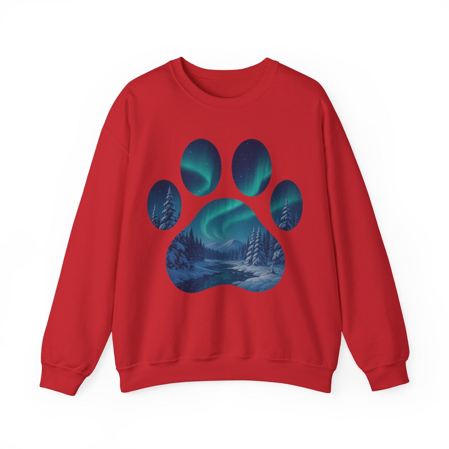 Cozy Wilderness Paw Print Sweatshirt | Unisex Crewneck, Nature Lover Gift, Eco-Friendly Apparel, Perfect for Campers, Animal Lovers