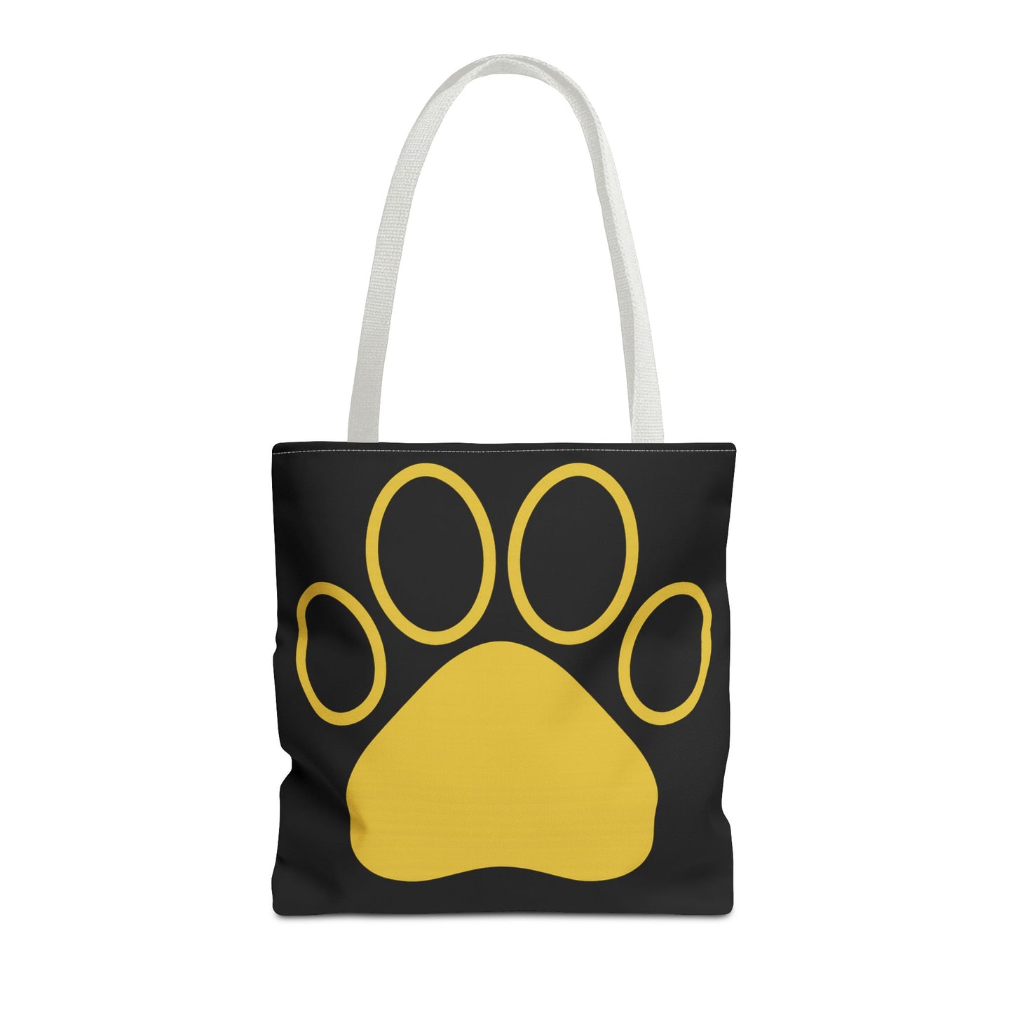 Custom Pet Lover Tote Bag, Yellow Paw Print, Eco-Friendly Bag, Gift for Pet Parents, Dog Mom Bag, Animal Lover Bag