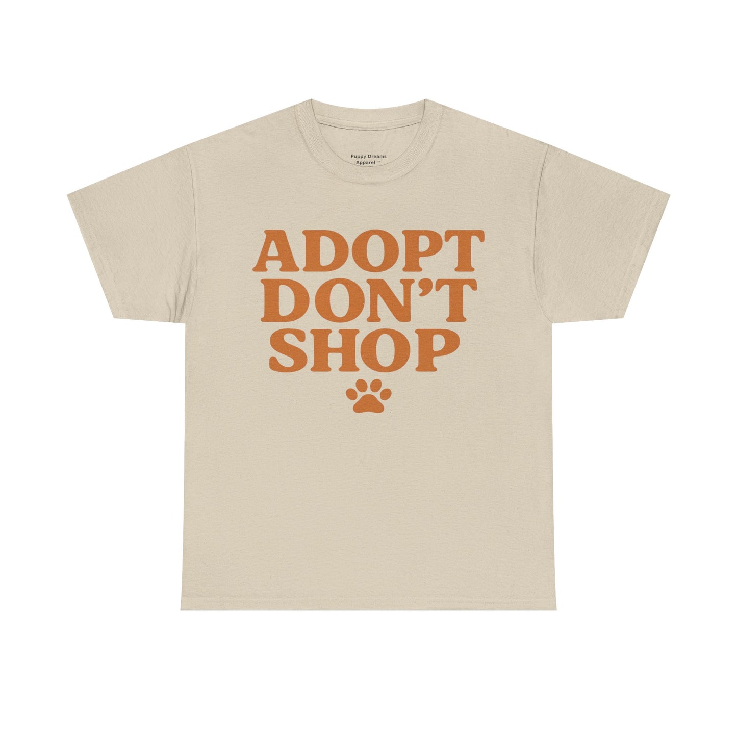 Adopt Don't Shop Unisex Heavy Cotton Tee, Pet Lover Gift, Animal Rescue T-Shirt, Ethical Fashion, Animal Rights, Casual Everyday Wear
