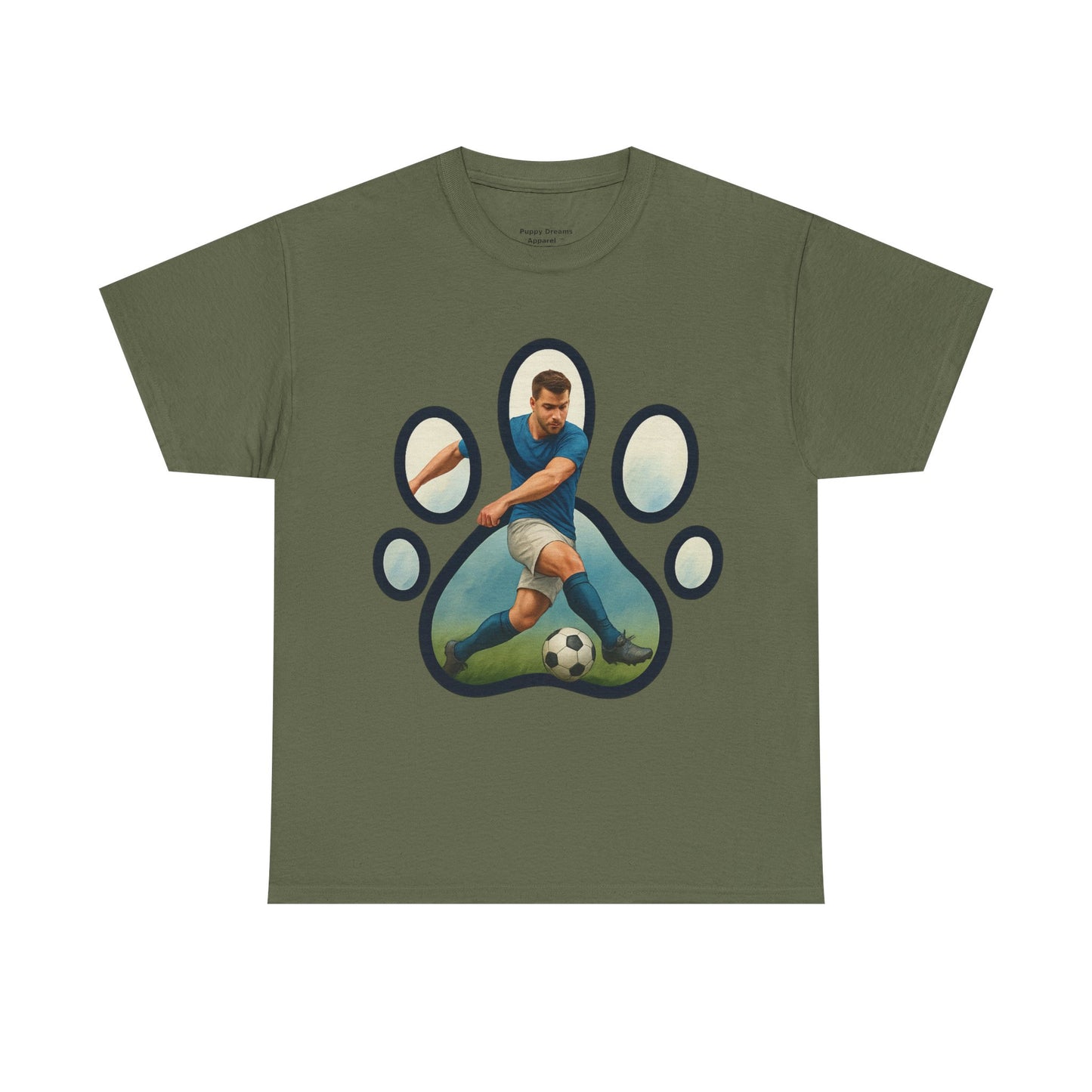 Soccer Paw Print Tee | Pet Lover Shirt, Animal Paw T-Shirt, Sports Gift, Unisex Apparel, Dog Lover Clothing
